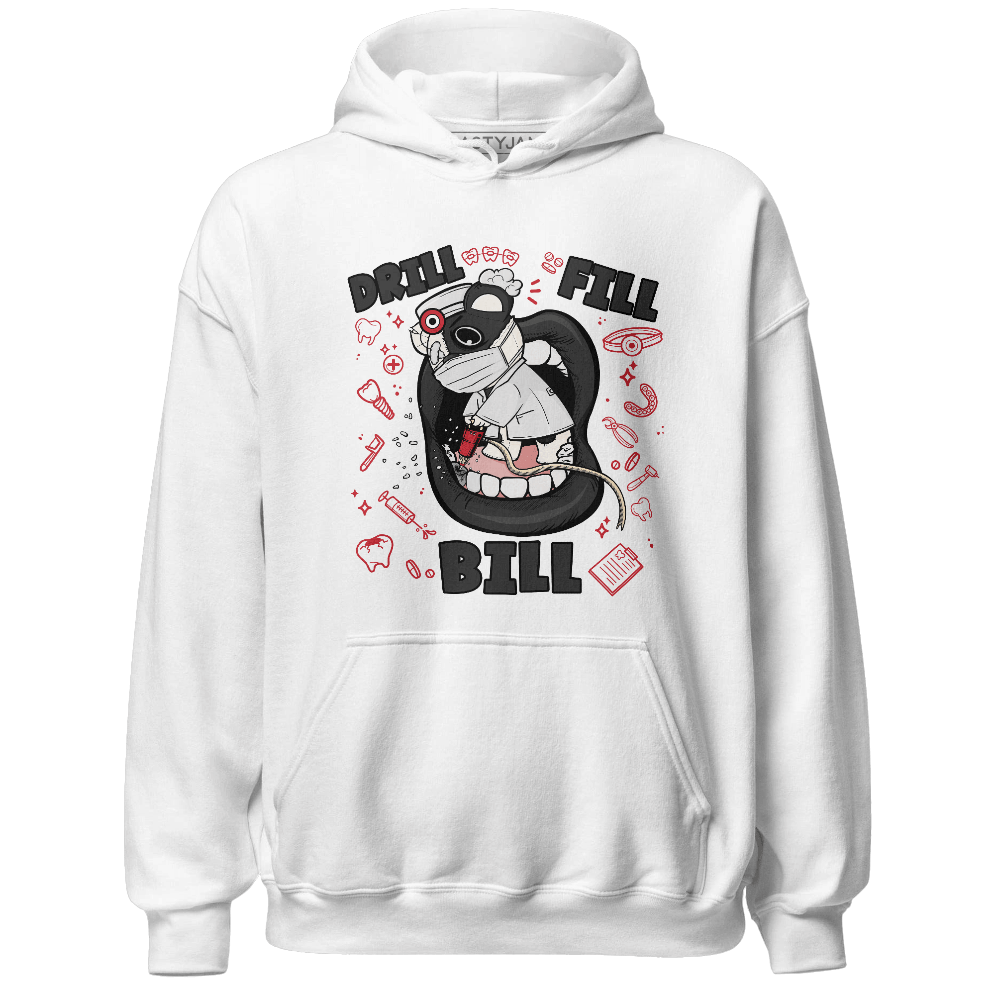 Jumman Jack University Red Hoodie Match BER The Dentist - NastyJamz