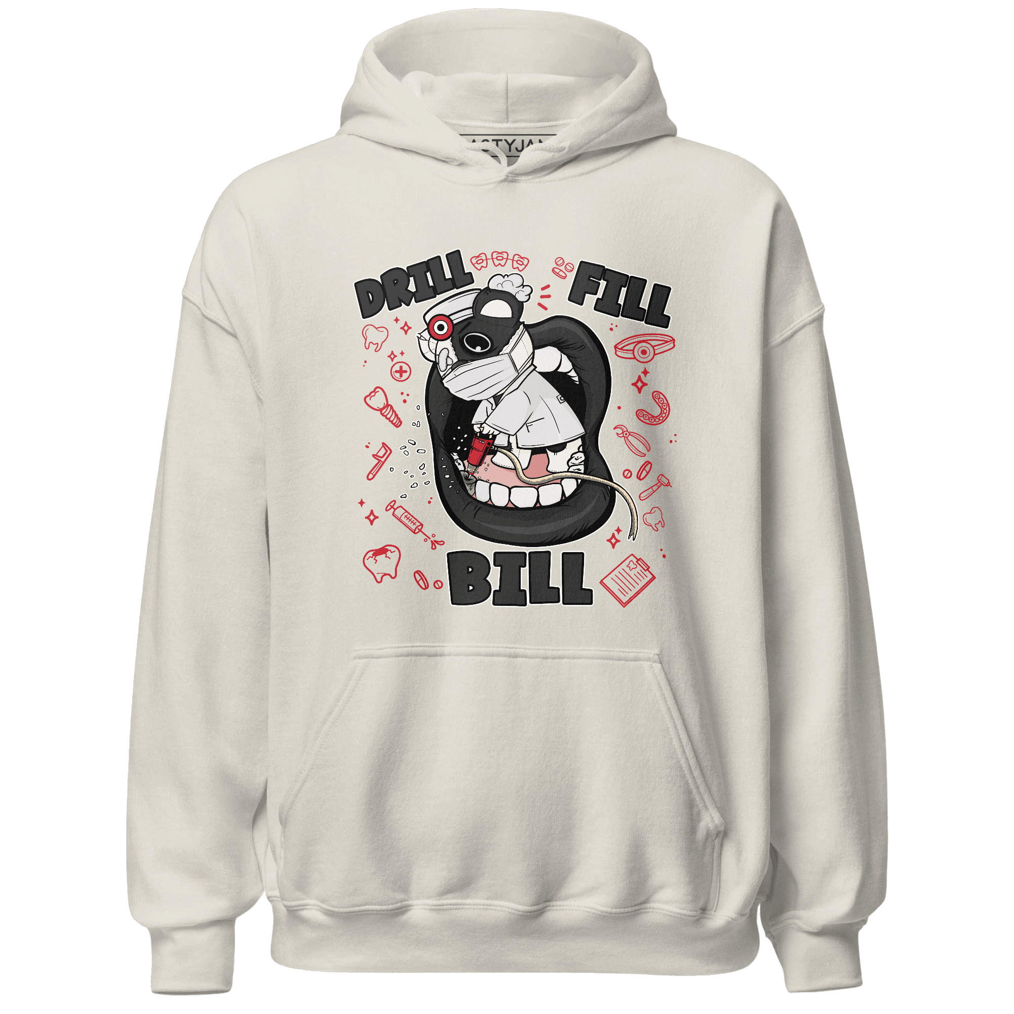 Jumman Jack University Red Hoodie Match BER The Dentist - NastyJamz