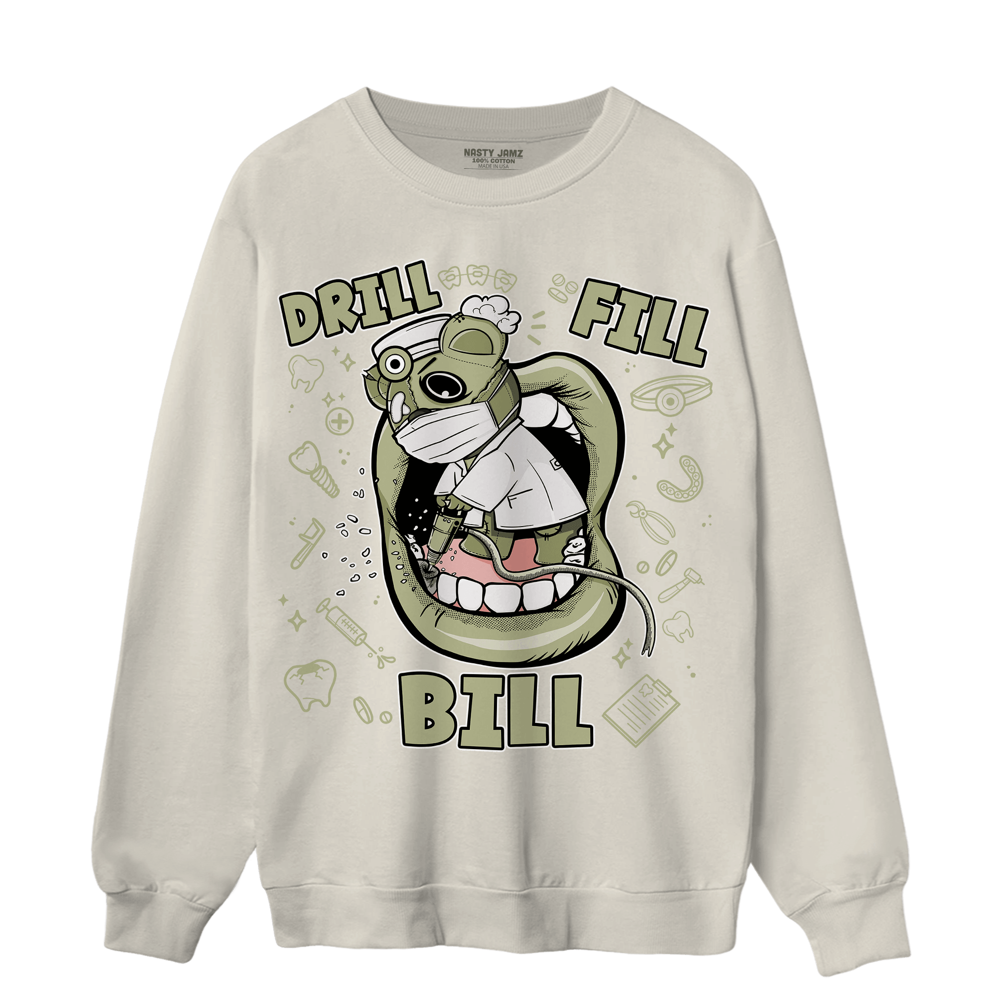 Yeezy Slide Resin Sweatshirt Match BER The Dentist - NastyJamz