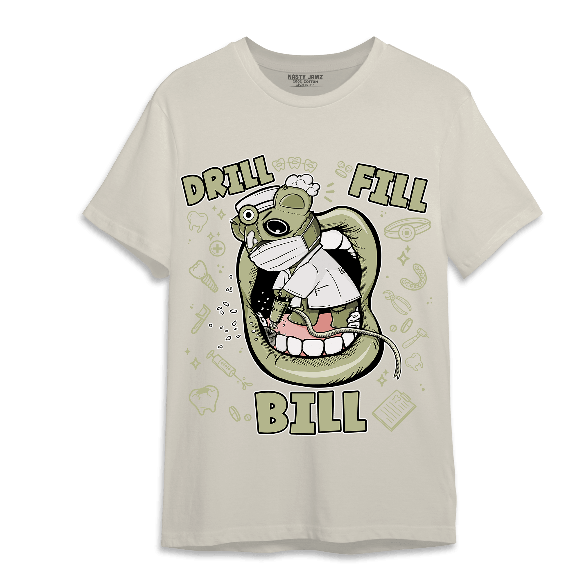 Yeezy Slide Resin T Shirt Match BER The Dentist - NastyJamz