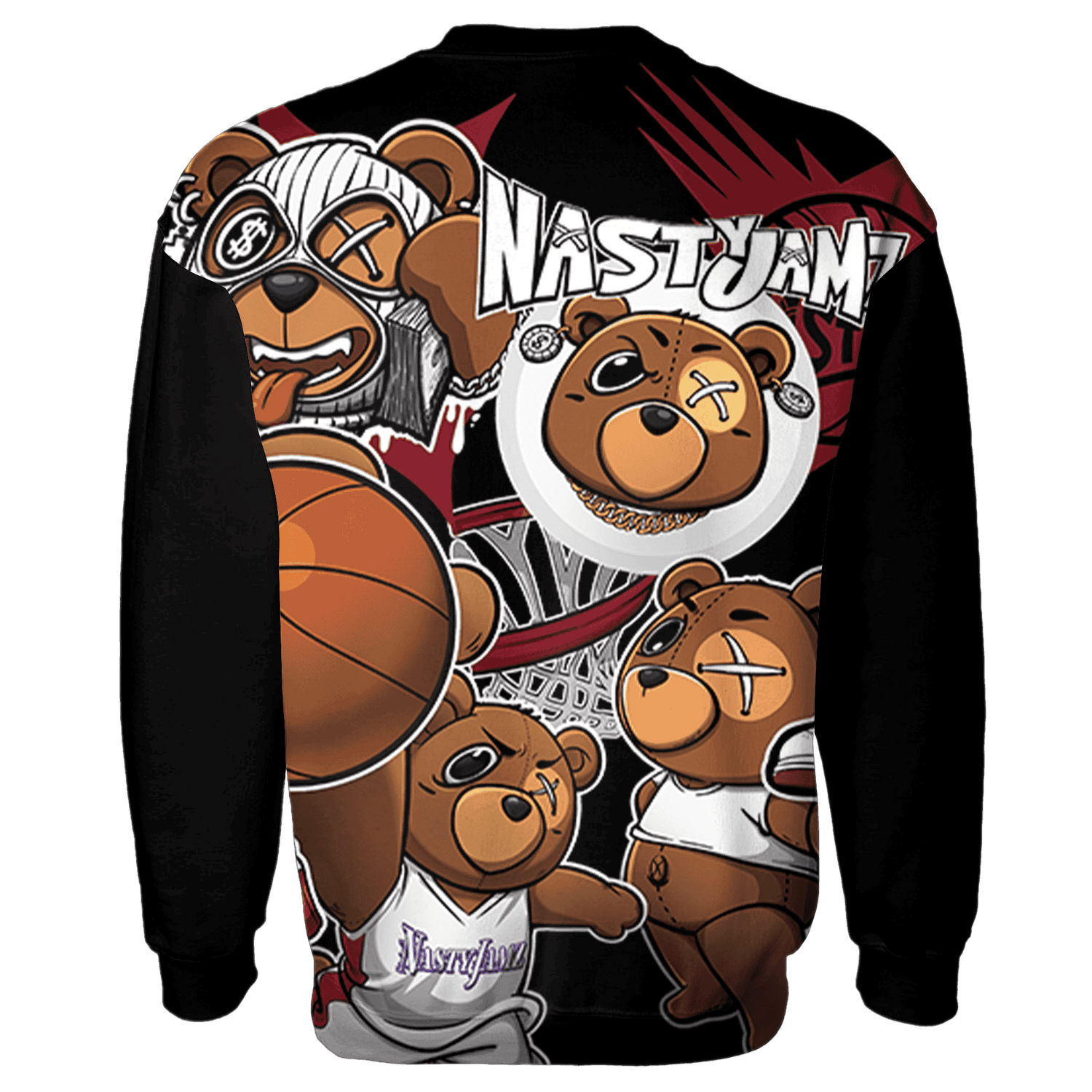 High 85 Metallic Burgundy 1s Sweatshirt Match BER Wallpapers 3D All-Over Print - NastyJamz