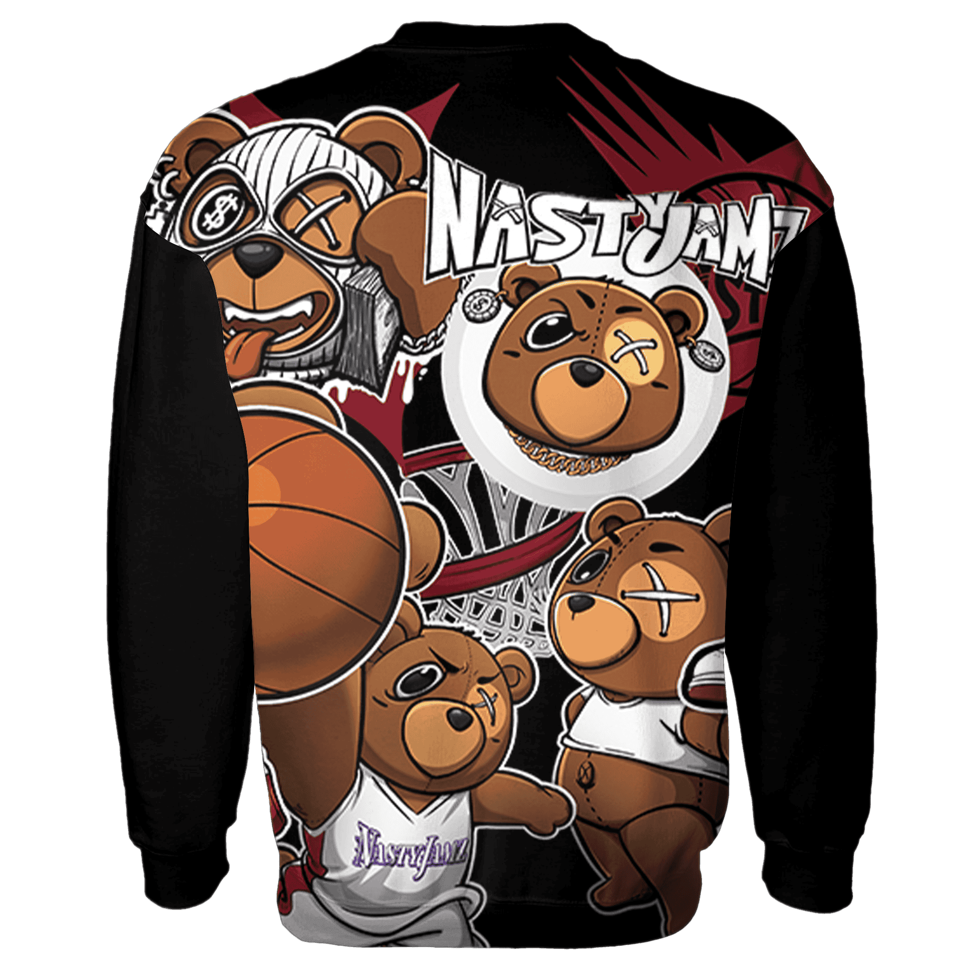 High 85 Metallic Burgundy 1s Sweatshirt Match BER Wallpapers 3D All-Over Print - NastyJamz
