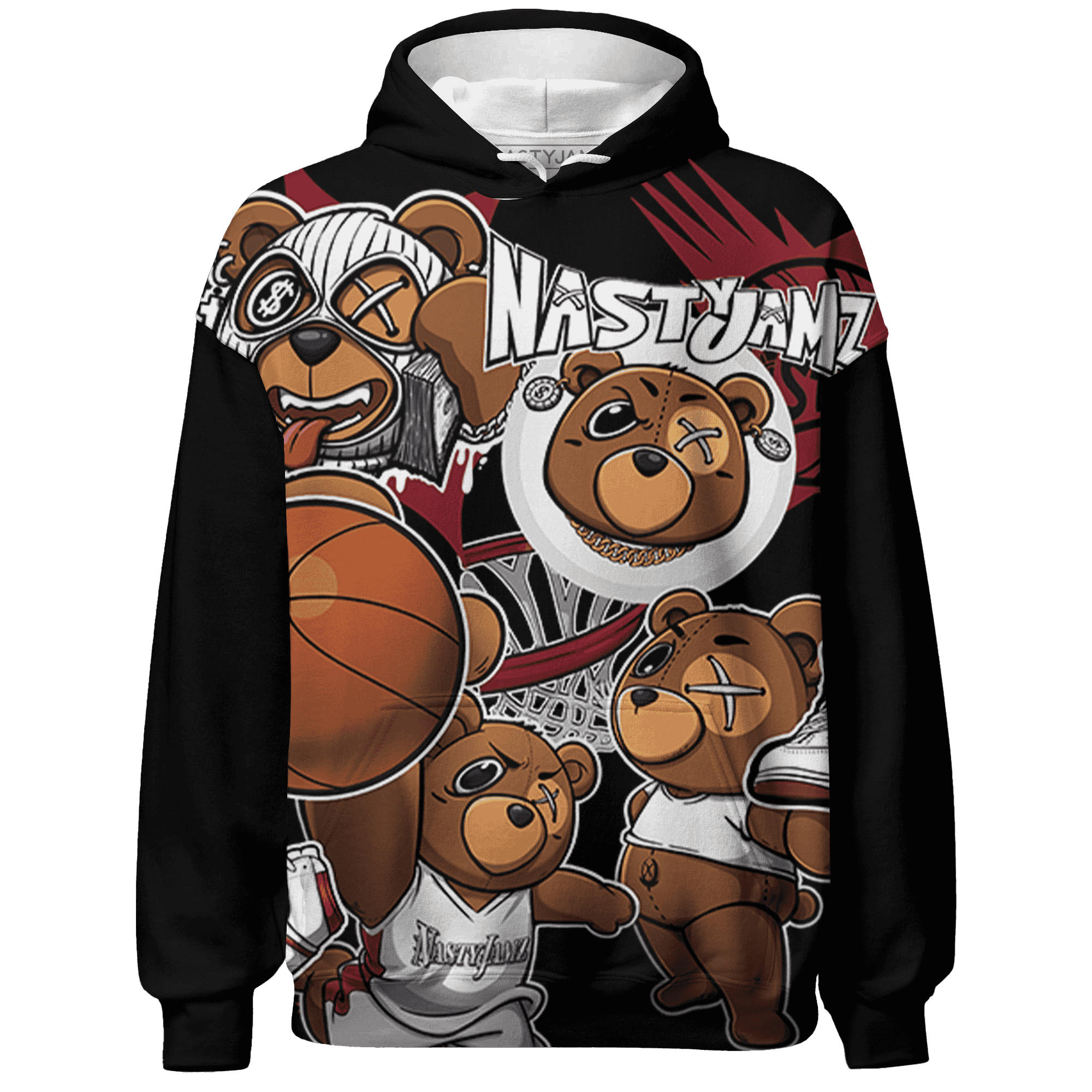 High 85 Metallic Burgundy 1s Hoodie Match BER Wallpapers 3D All-Over Print - NastyJamz