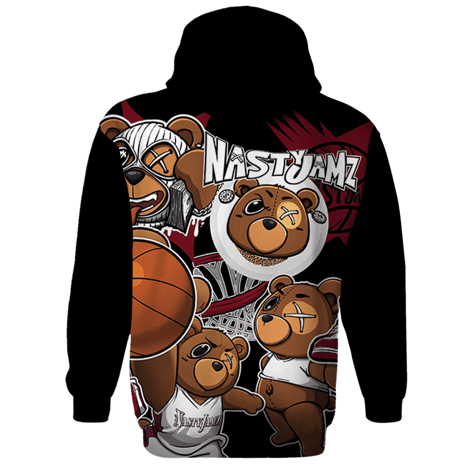 High White Team Red 1s Hoodie Match BER Wallpapers 3D All-Over Print - NastyJamz