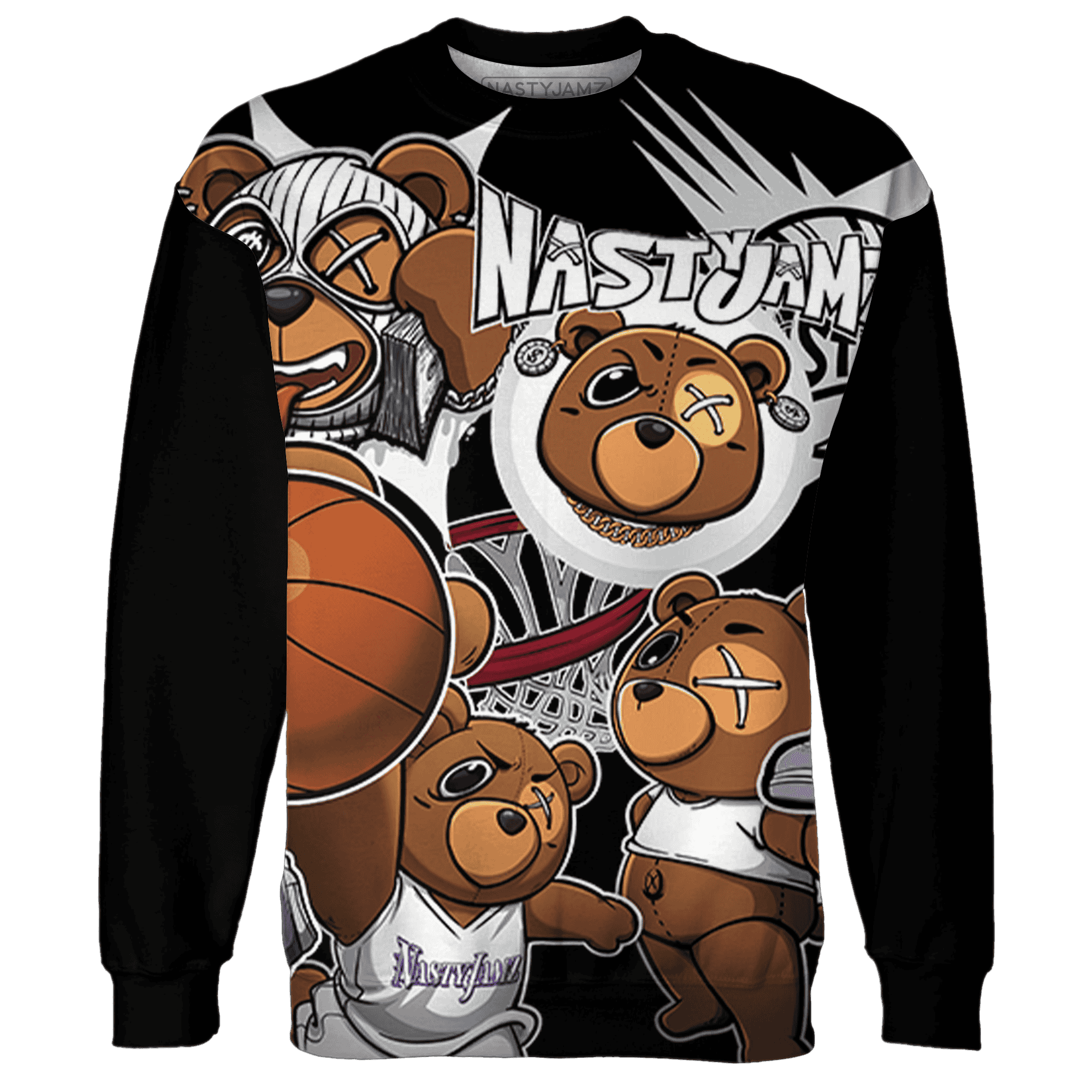 Mid Diffused Blue Grey 1s Sweatshirt Match BER Wallpapers 3D All-Over Print - NastyJamz