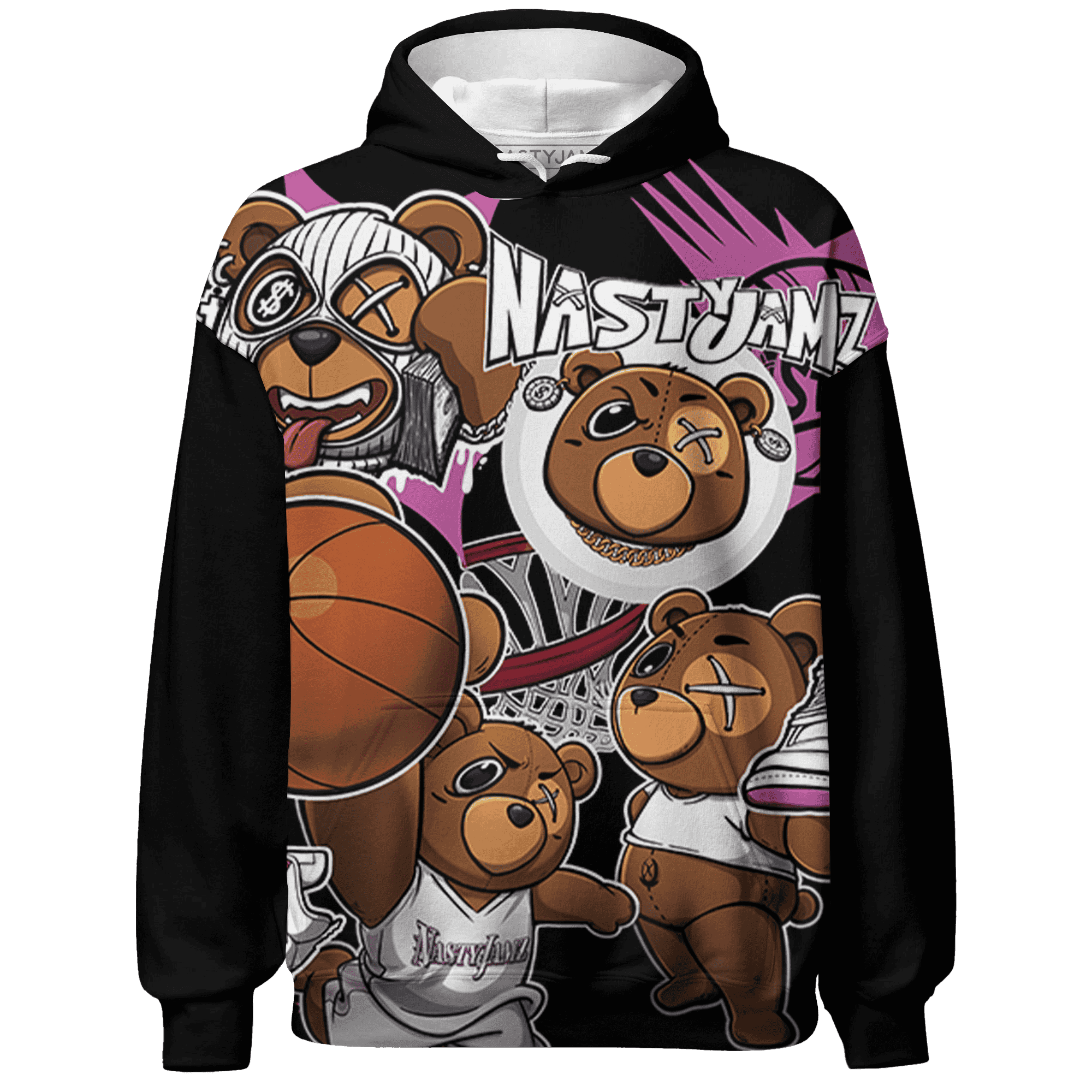 GS Hyper Violet 4s Hoodie Match BER Wallpapers 3D All-Over Print - NastyJamz