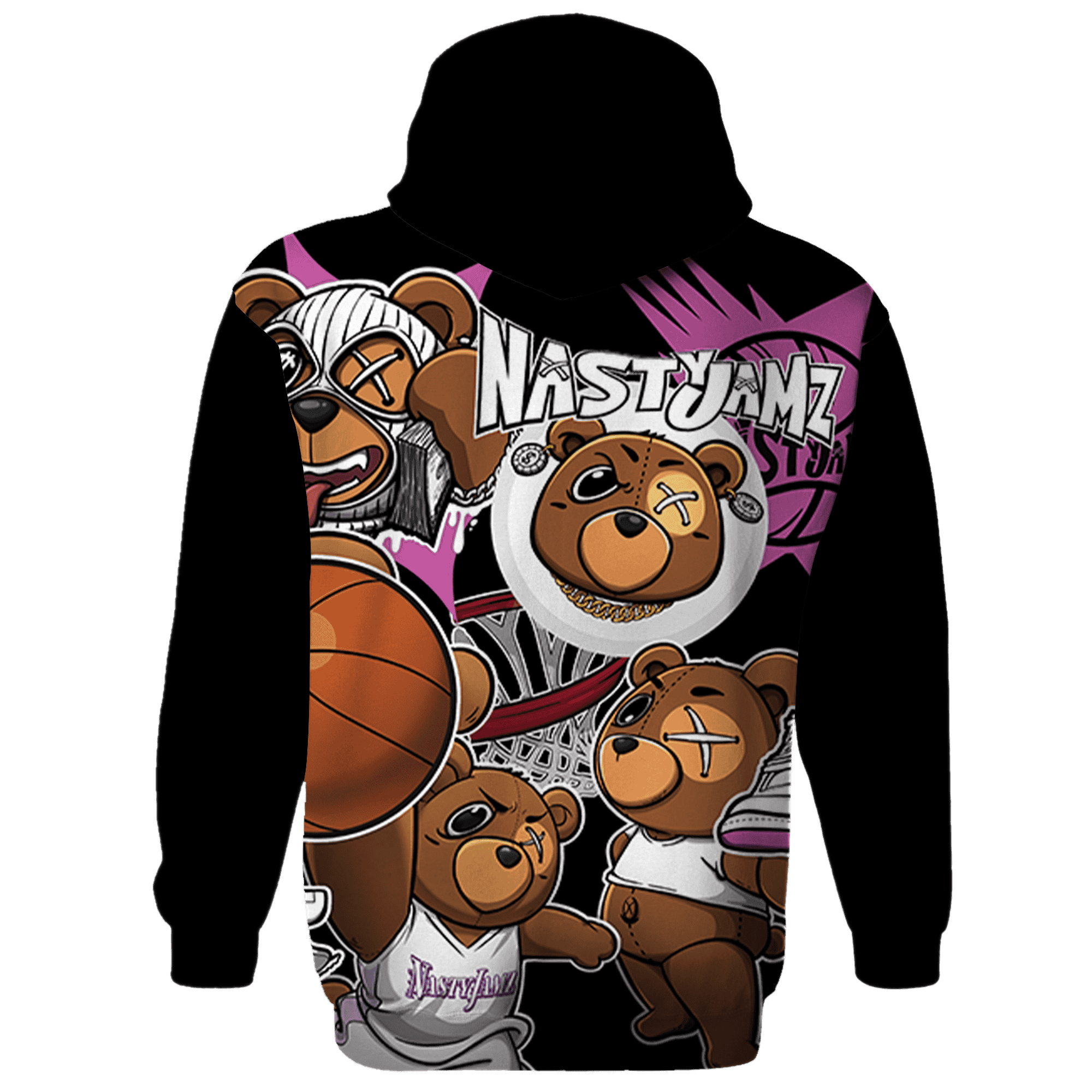 GS Hyper Violet 4s Hoodie Match BER Wallpapers 3D All-Over Print - NastyJamz