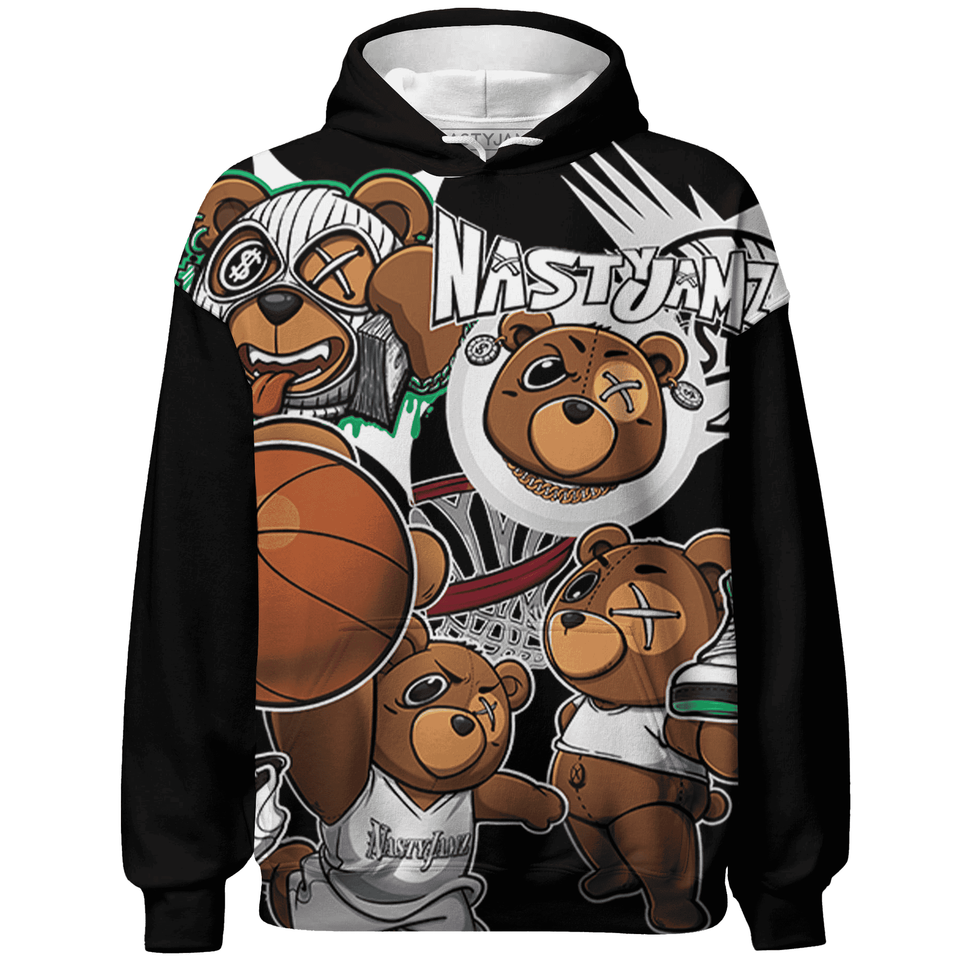 Lucky Green 5s Hoodie Match BER Wallpapers 3D All-Over Print - NastyJamz