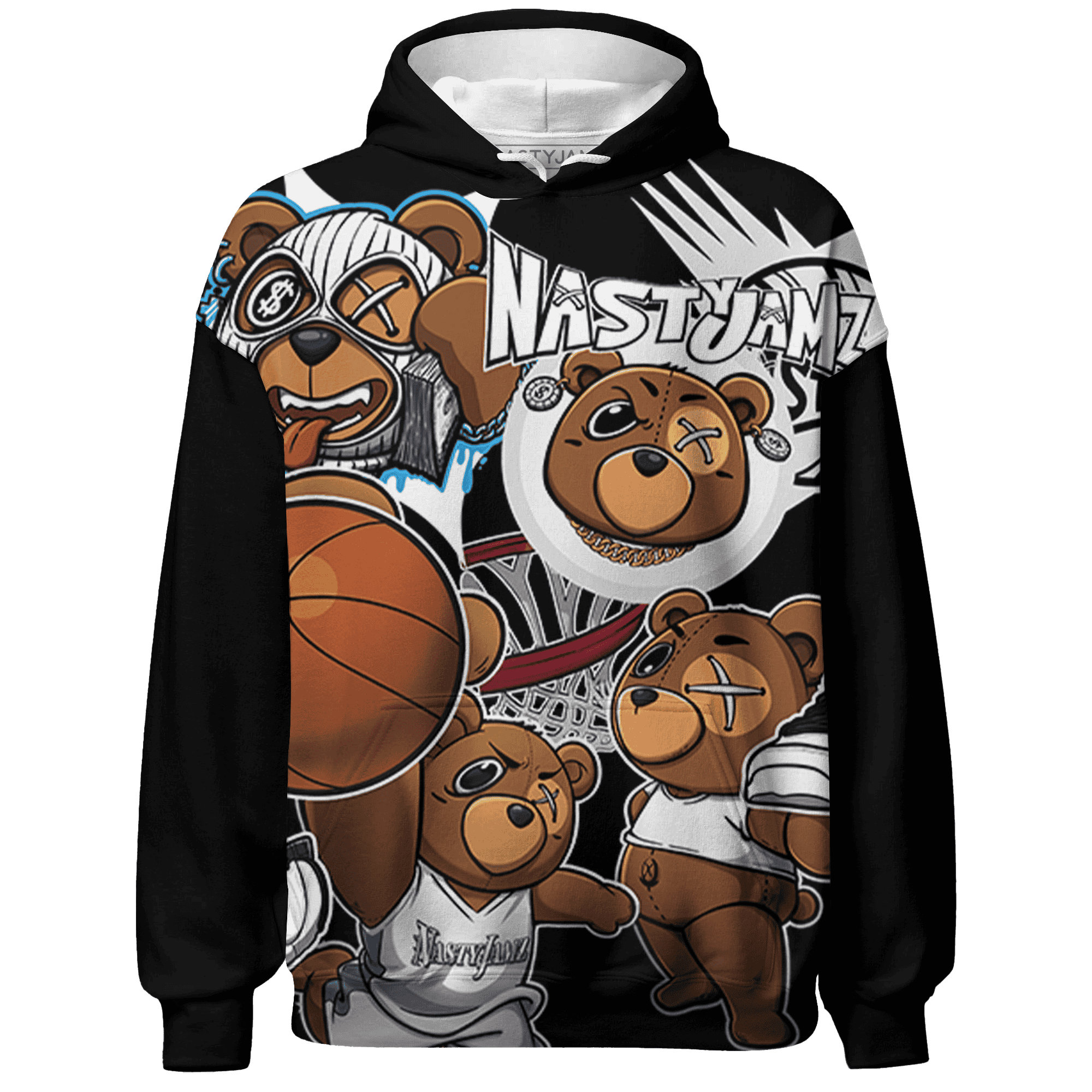 Powder Blue 9s Hoodie Match BER Wallpapers 3D All-Over Print - NastyJamz