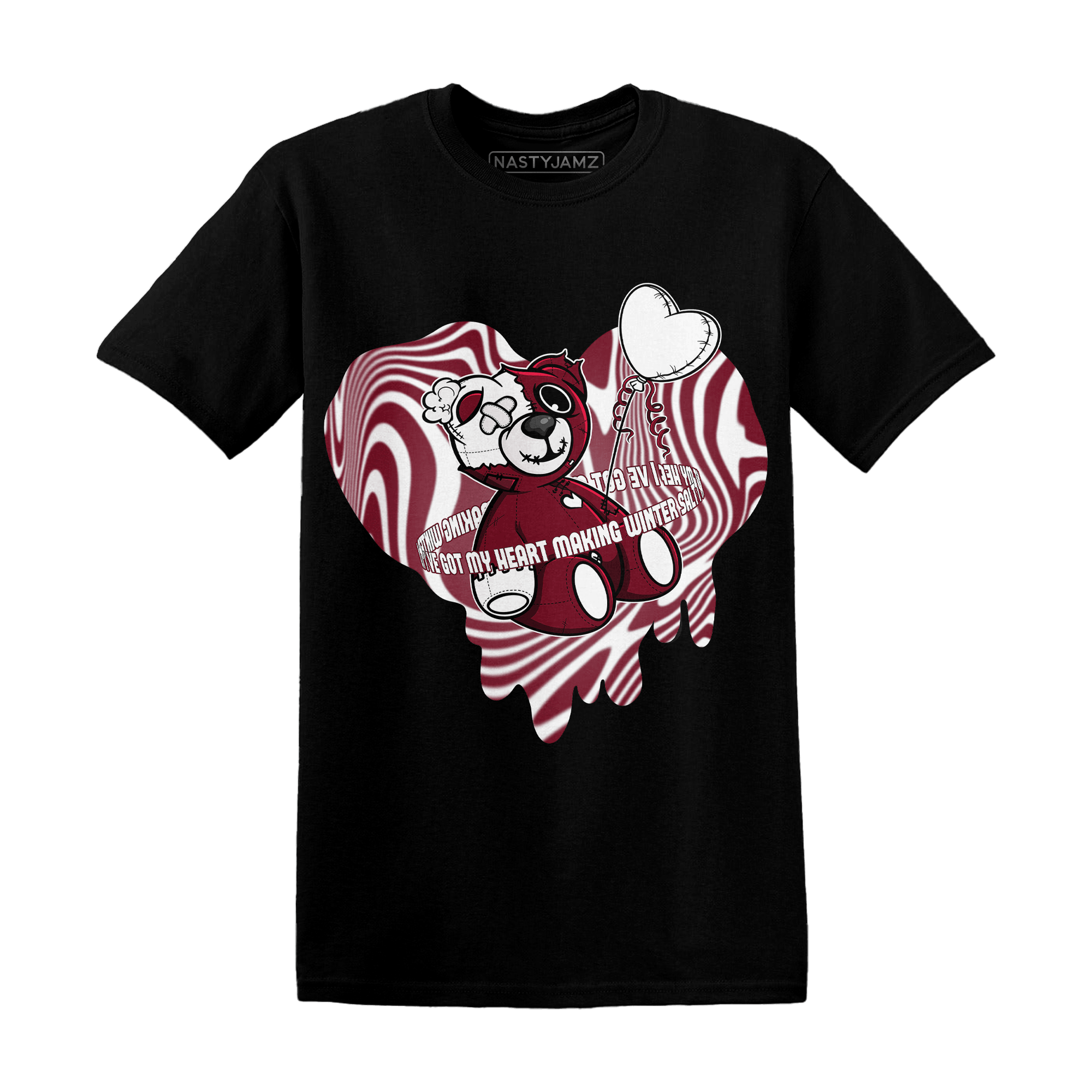 High White Team Red 1s T Shirt Match BER Winter - NastyJamz