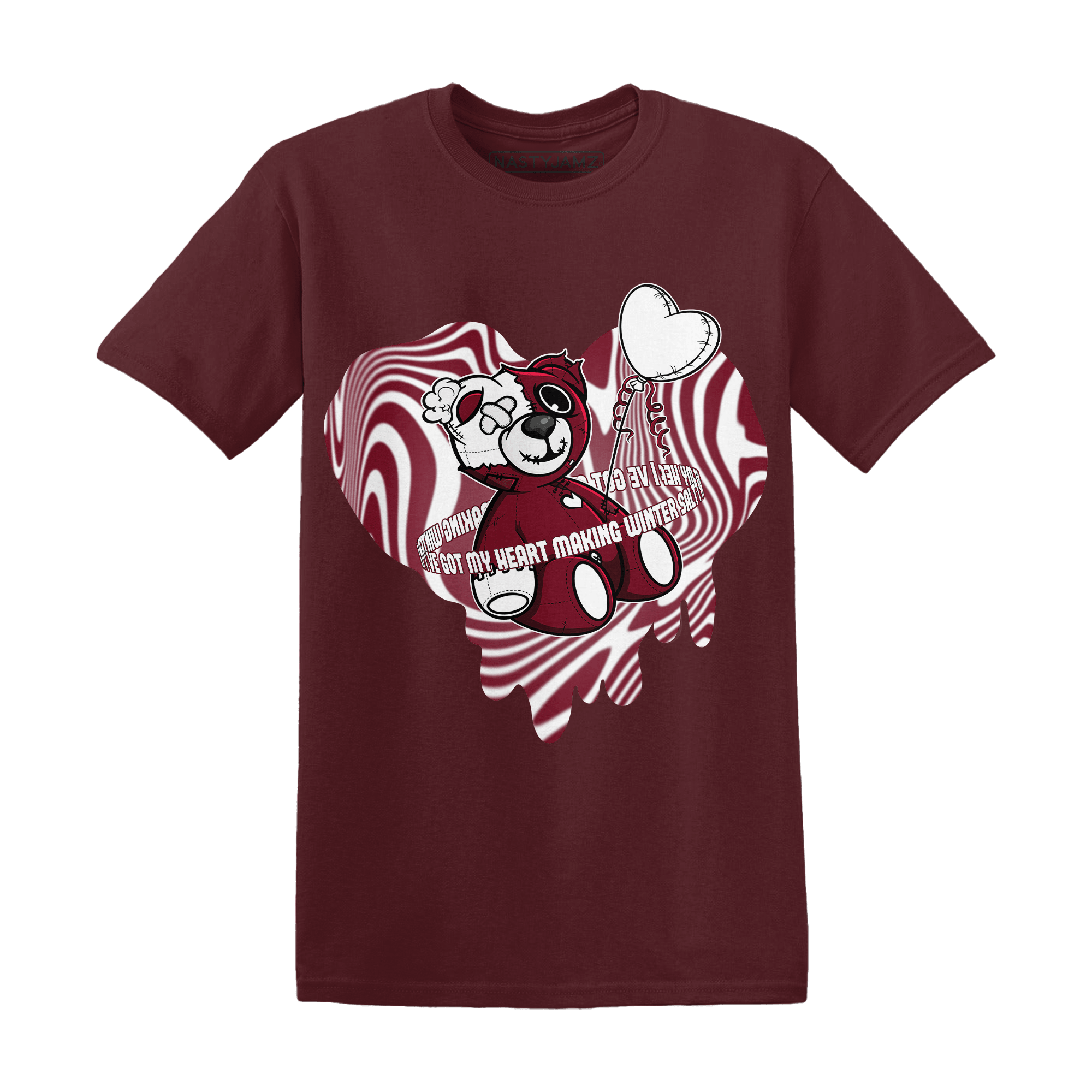 High White Team Red 1s T Shirt Match BER Winter - NastyJamz