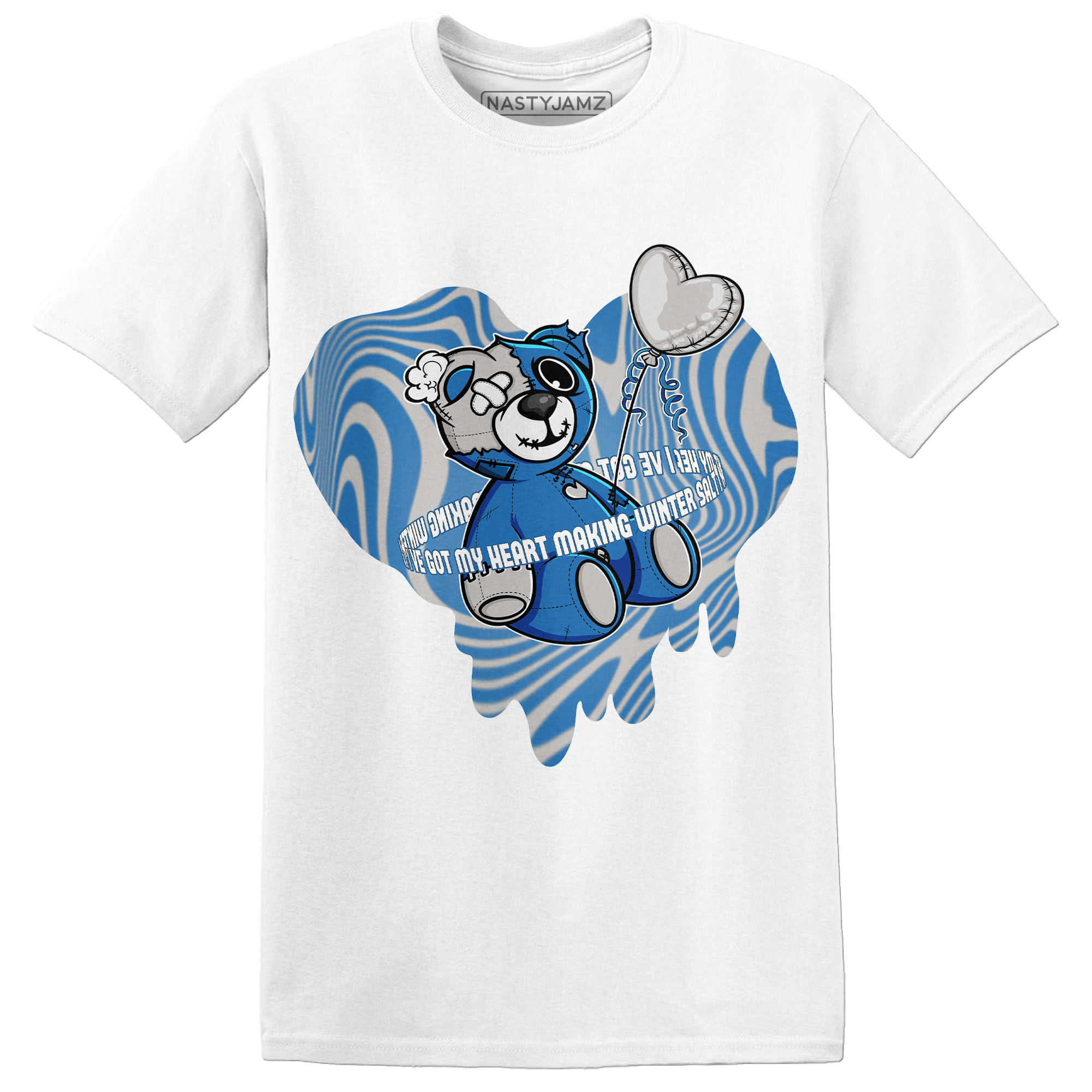 Industrial Blue 4s T Shirt Match BER Winter - NastyJamz