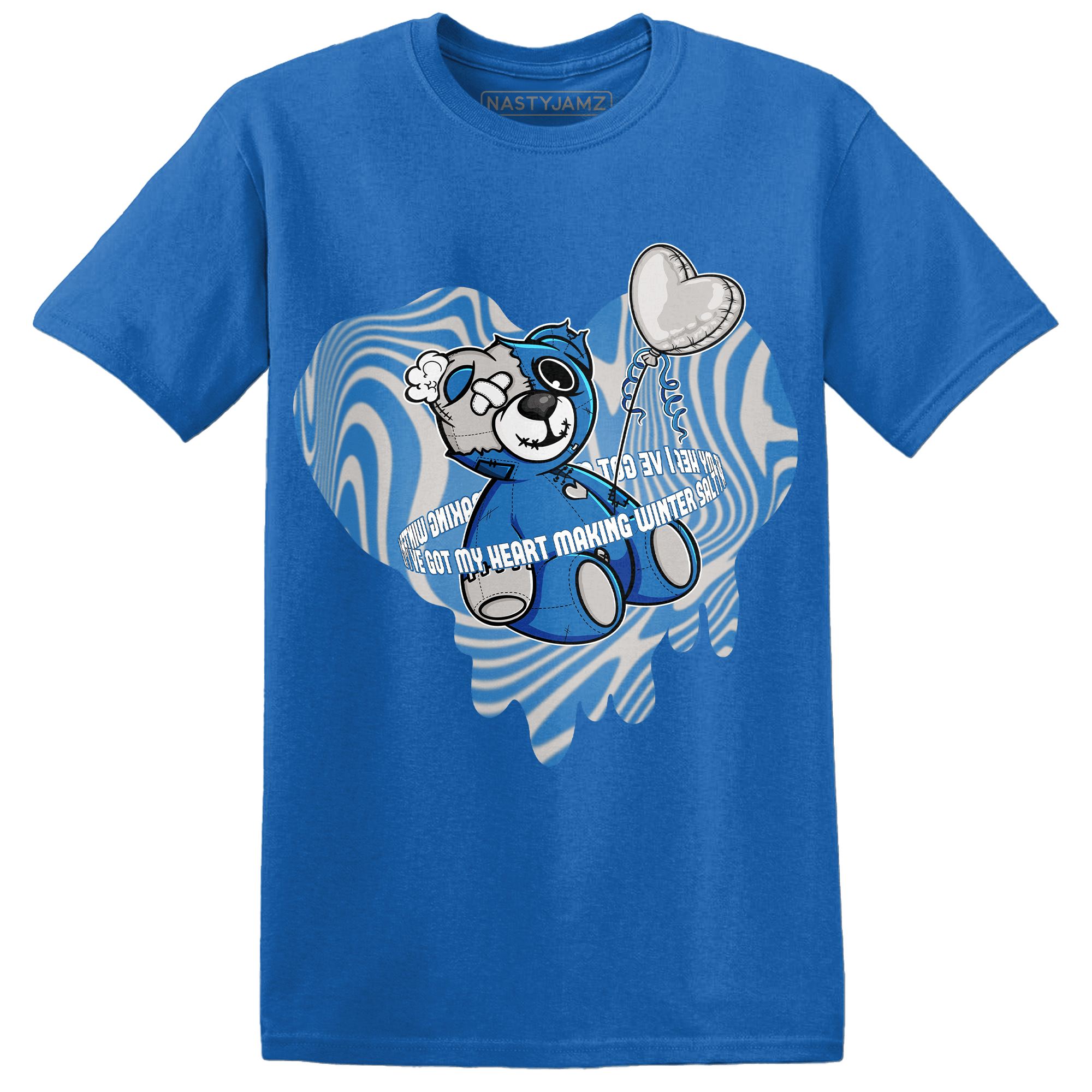 Industrial Blue 4s T Shirt Match BER Winter - NastyJamz