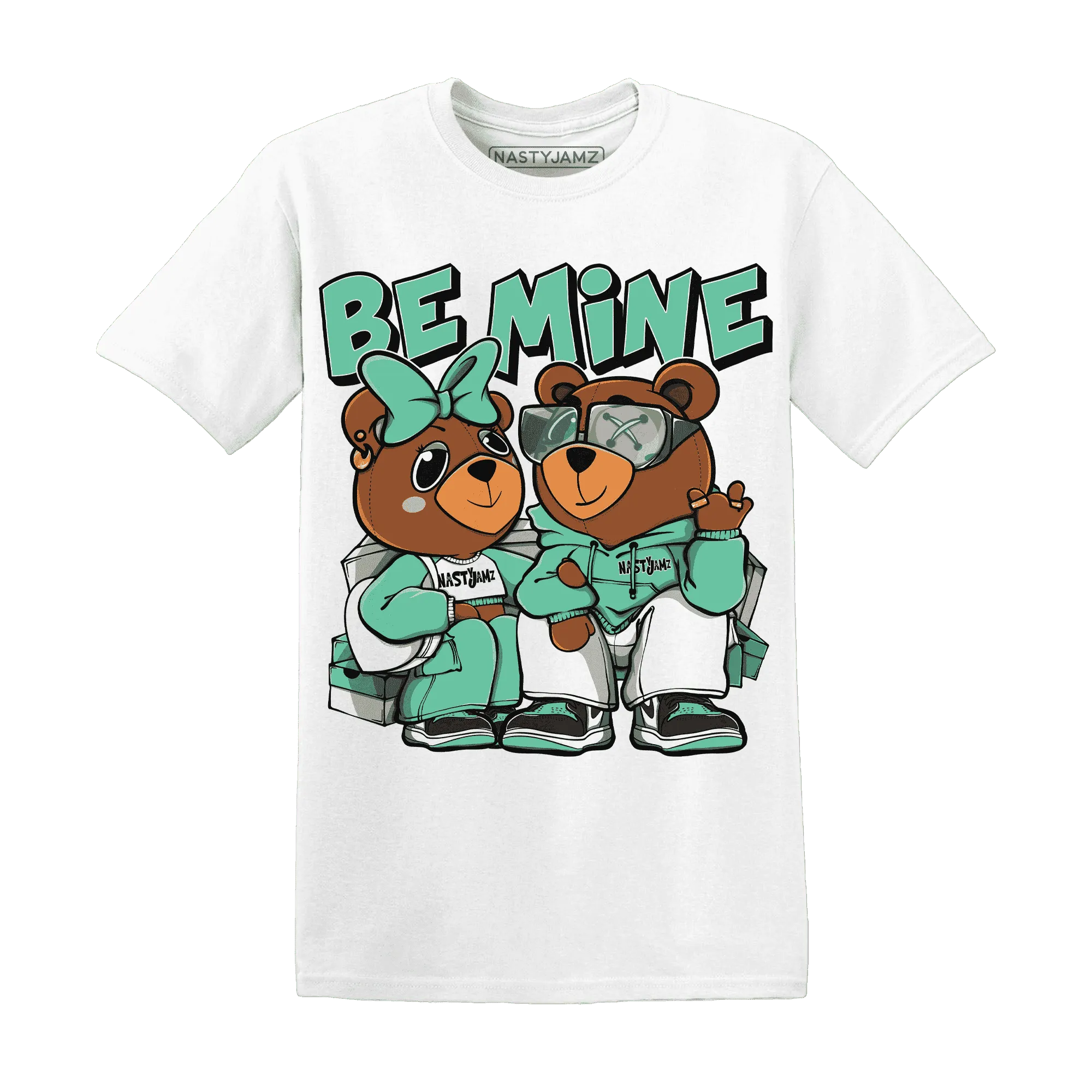 High-OG-Green-Glow-1s-T-Shirt-Match-Be-Mine-BER