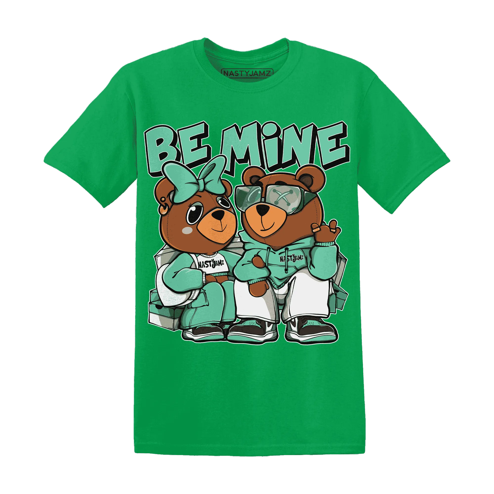High-OG-Green-Glow-1s-T-Shirt-Match-Be-Mine-BER