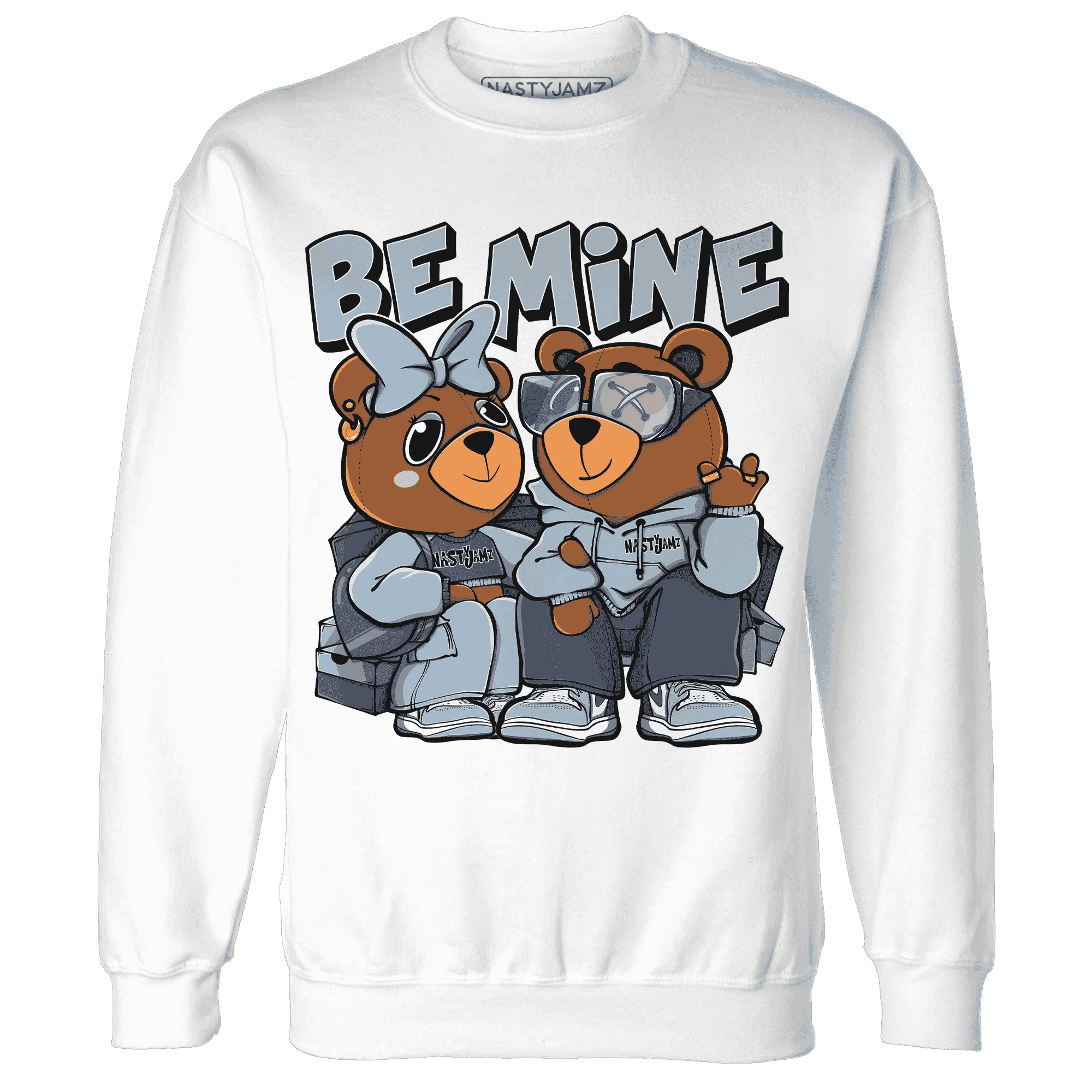 Mid-Diffused-Blue-Grey-1s-Sweatshirt-Match-Be-Mine-BER
