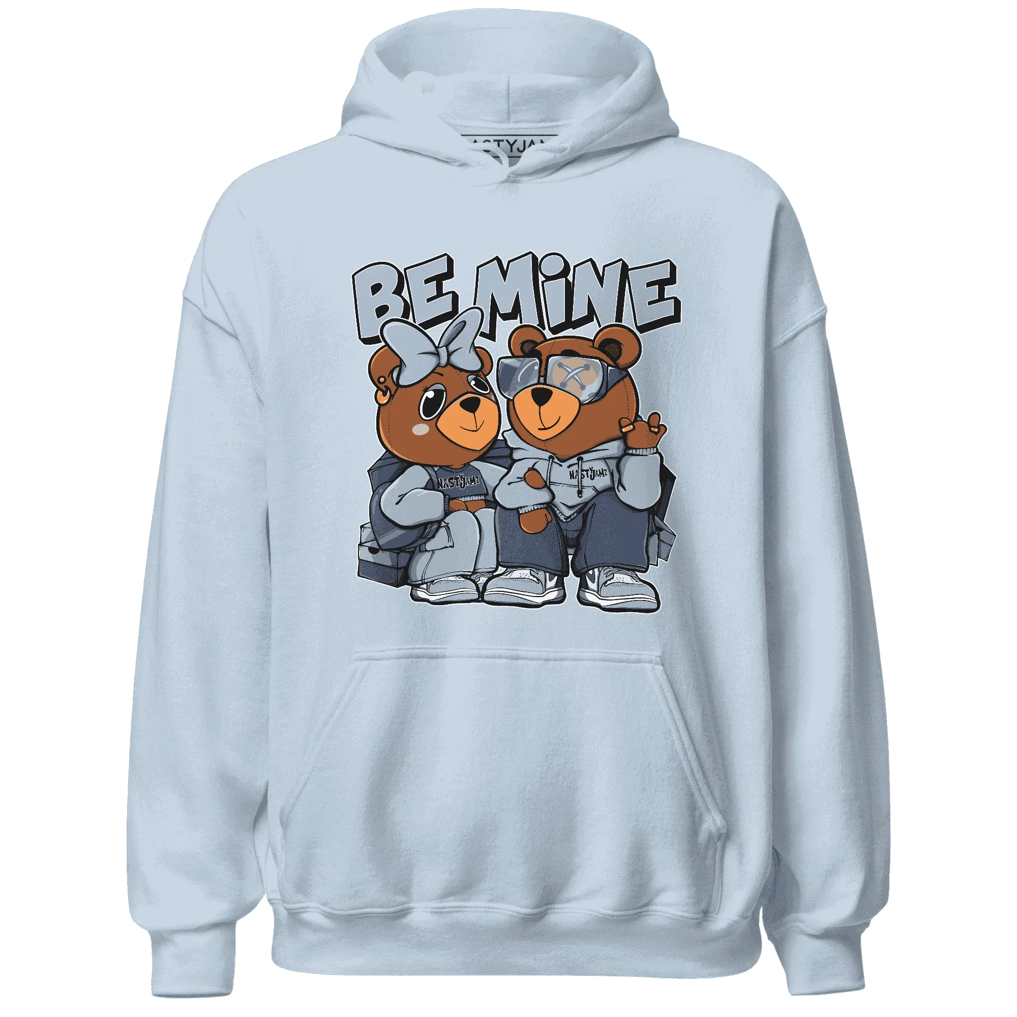 Mid-Diffused-Blue-Grey-1s-Hoodie-Match-Be-Mine-BER