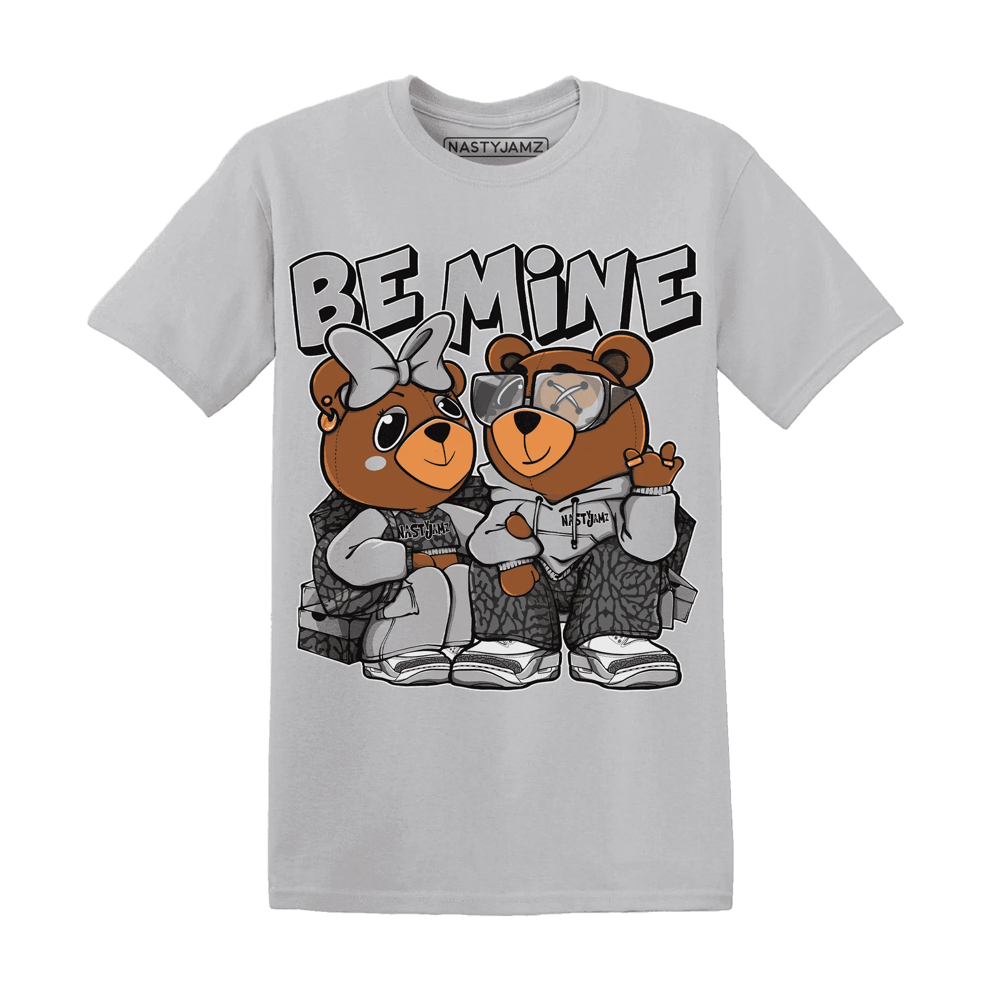 Cement-Grey-3s-T-Shirt-Match-Be-Mine-BER