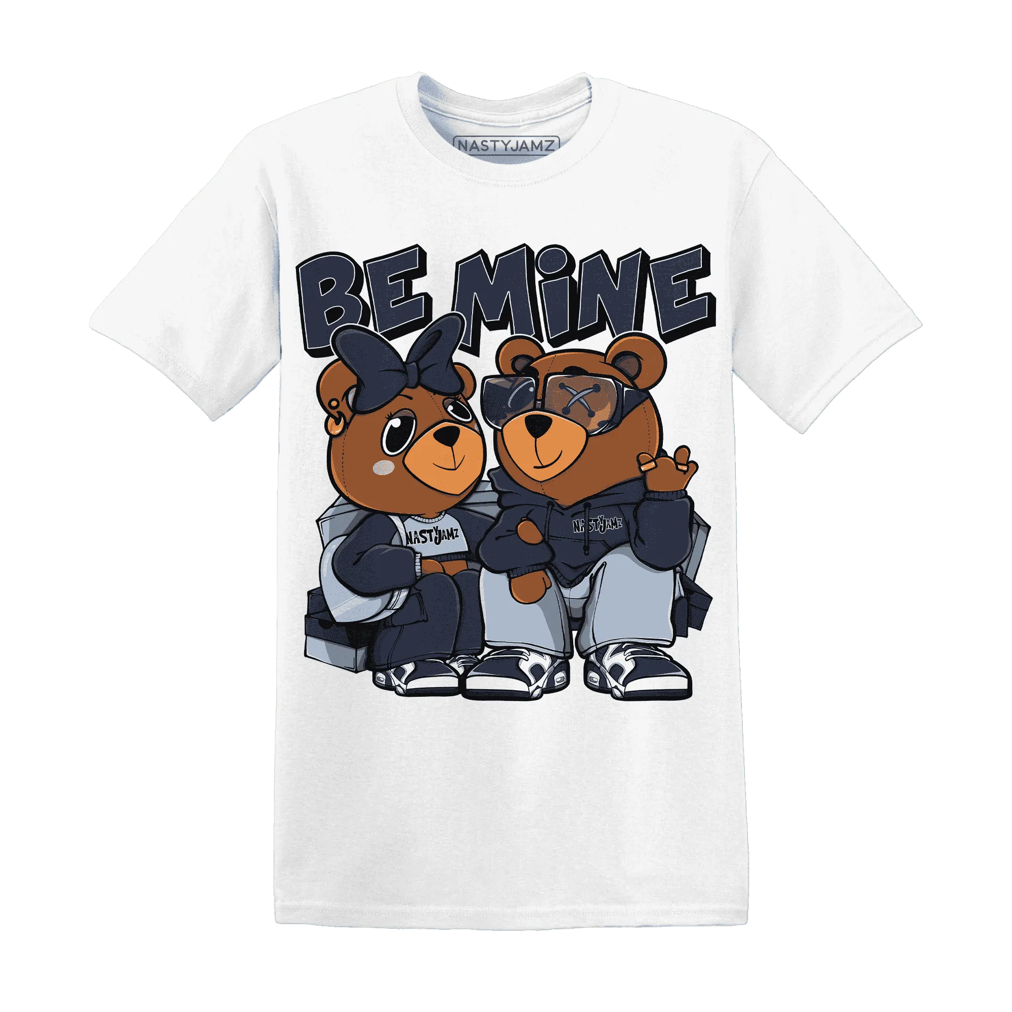 White-Navy-6s-T-Shirt-Match-Be-Mine-BER