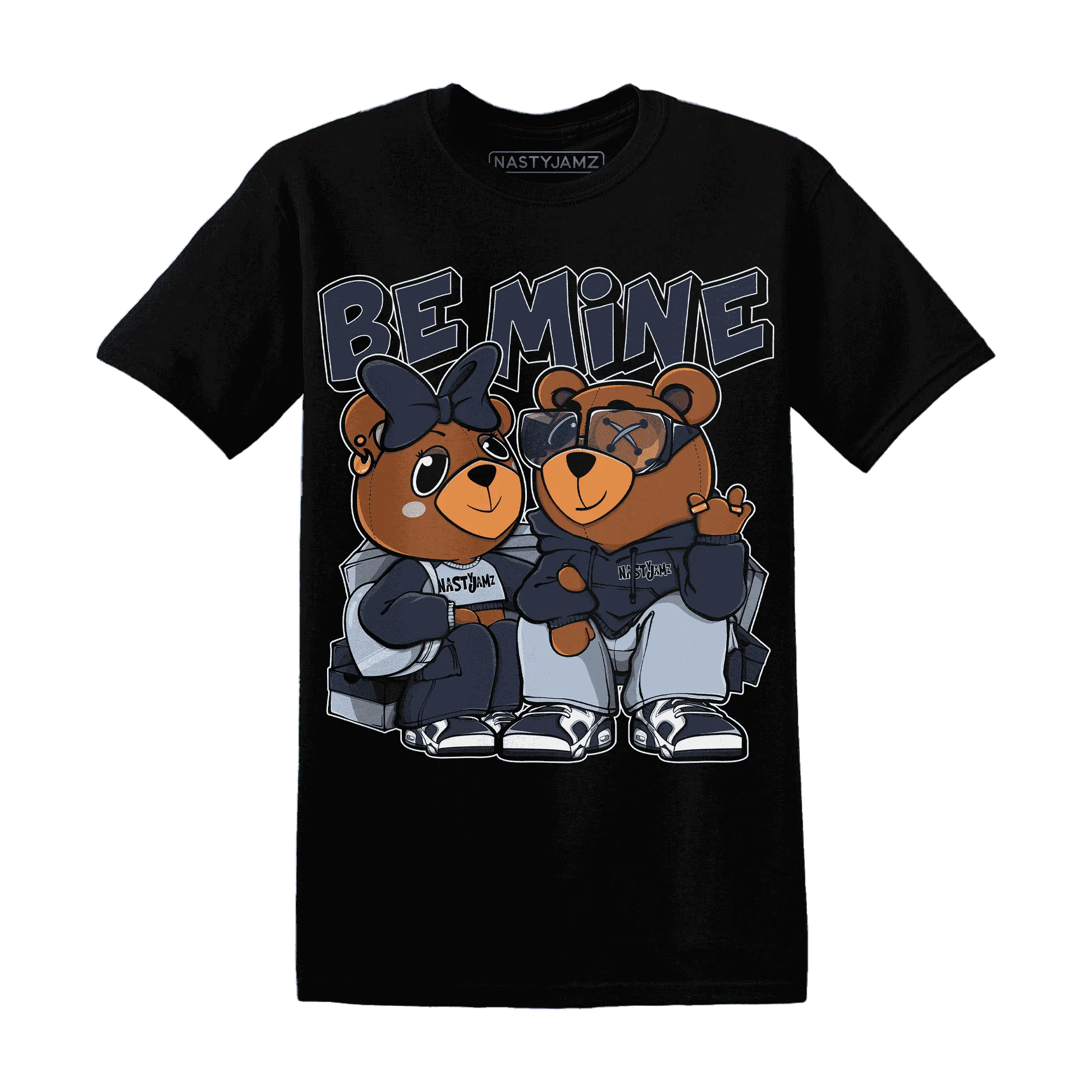 White-Navy-6s-T-Shirt-Match-Be-Mine-BER