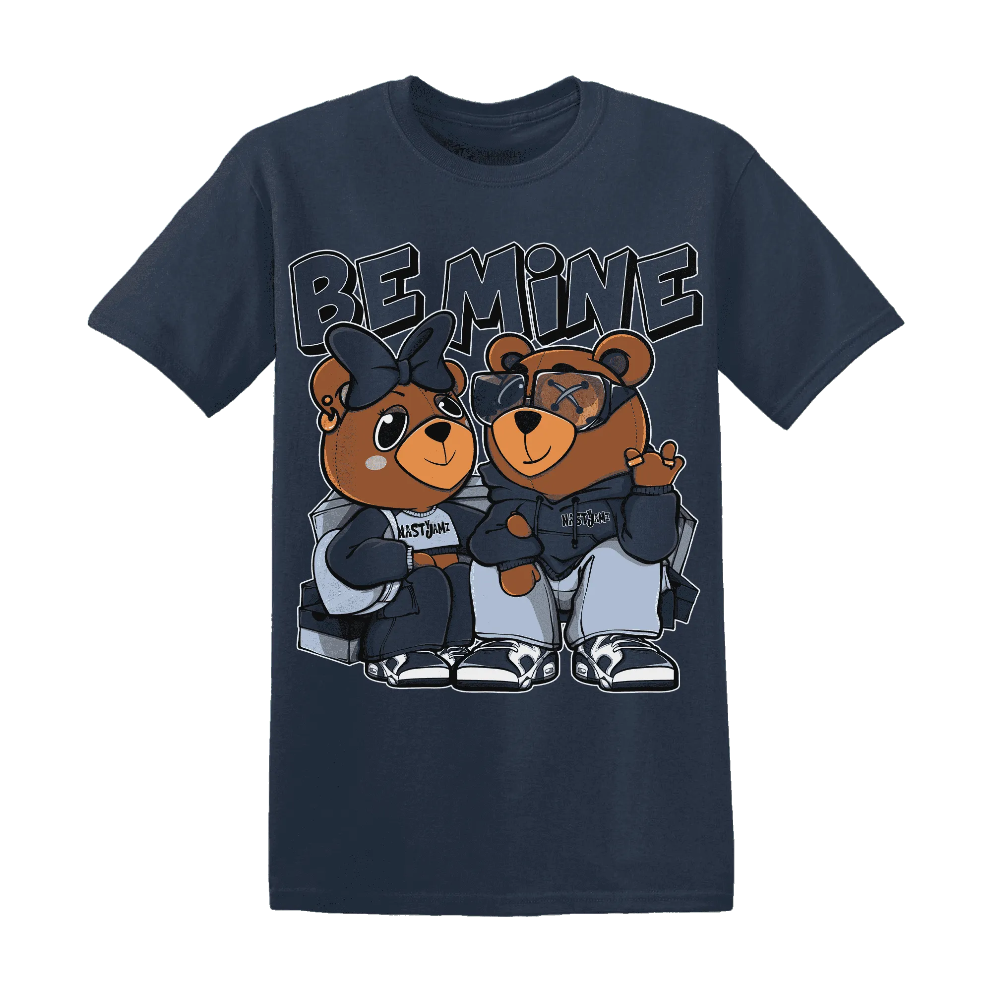 White-Navy-6s-T-Shirt-Match-Be-Mine-BER