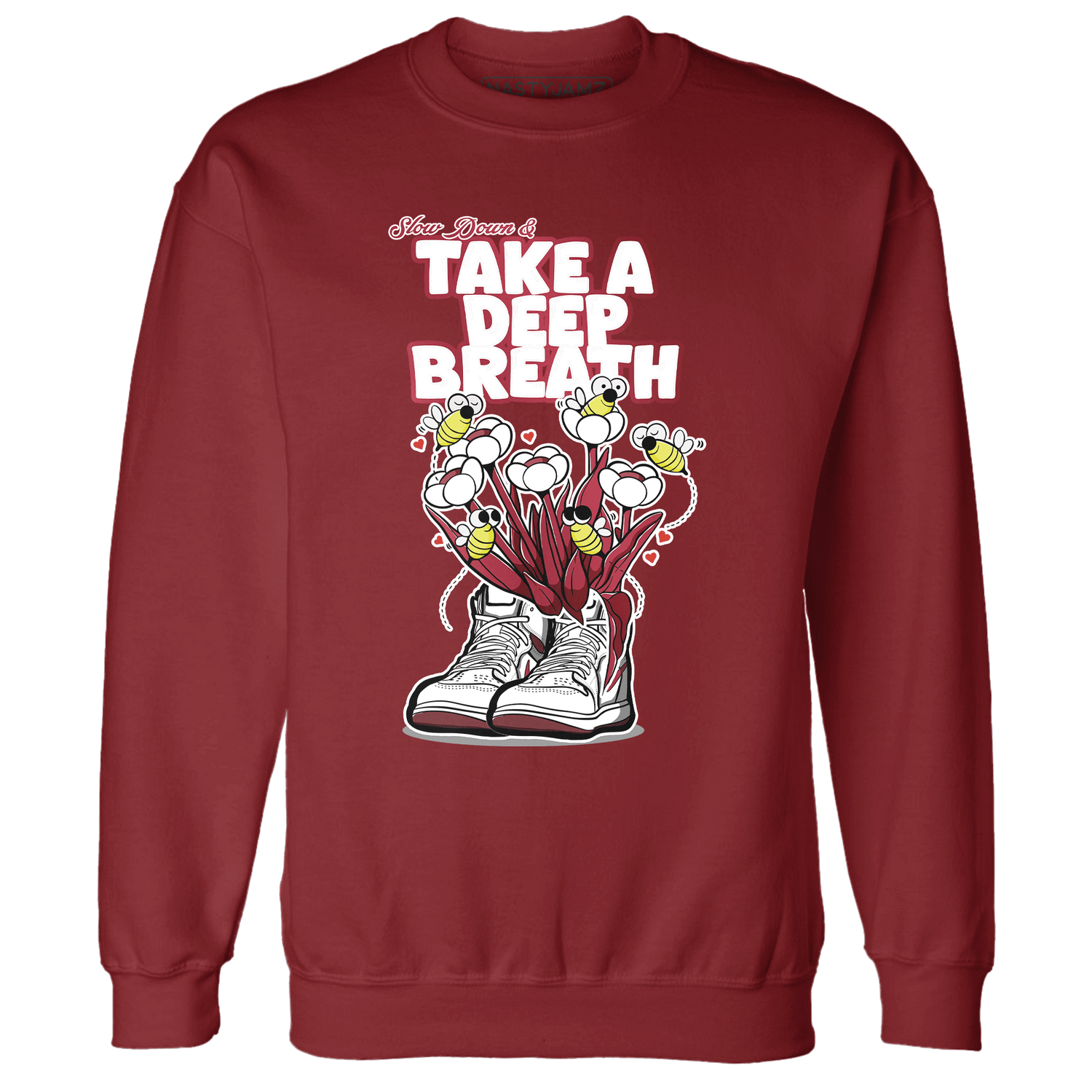 High 85 Metallic Burgundy 1s Sweatshirt Match Bee Sneaker - NastyJamz