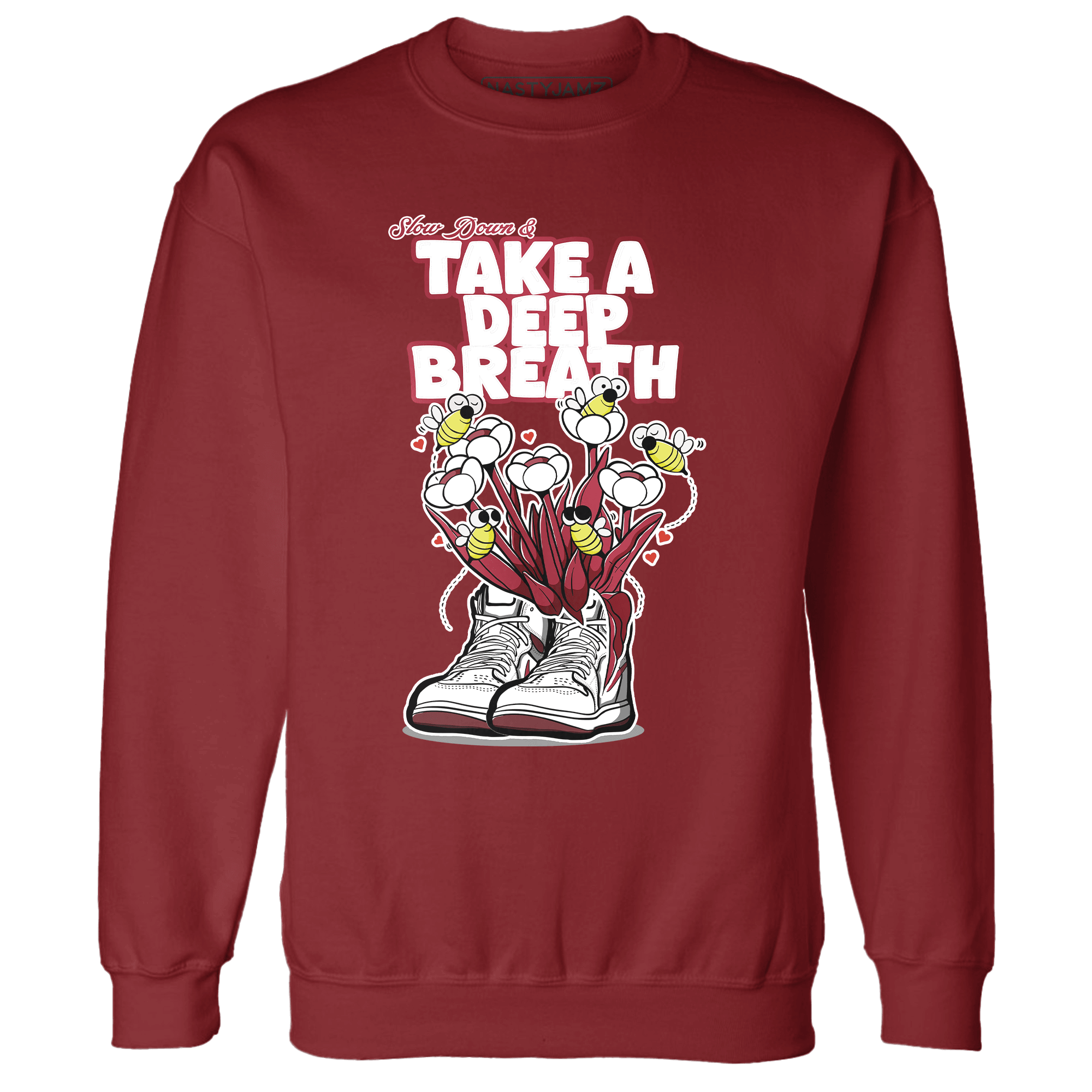 High 85 Metallic Burgundy 1s Sweatshirt Match Bee Sneaker - NastyJamz