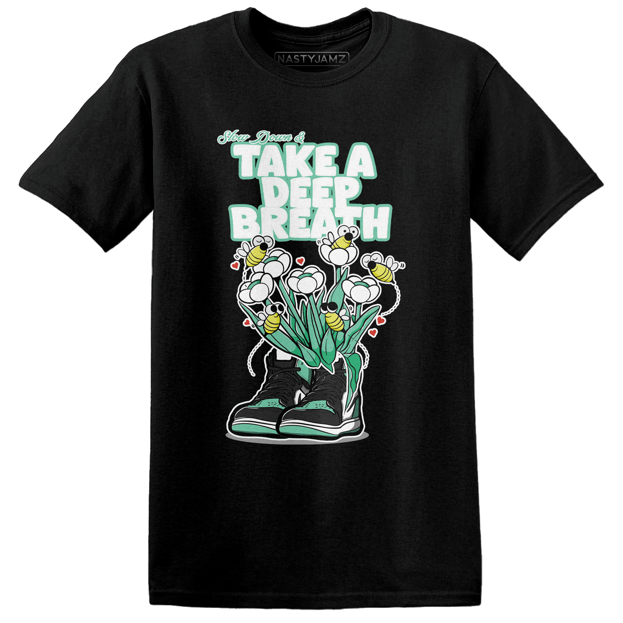 High OG Green Glow 1s T Shirt Match Bee Sneaker - NastyJamz