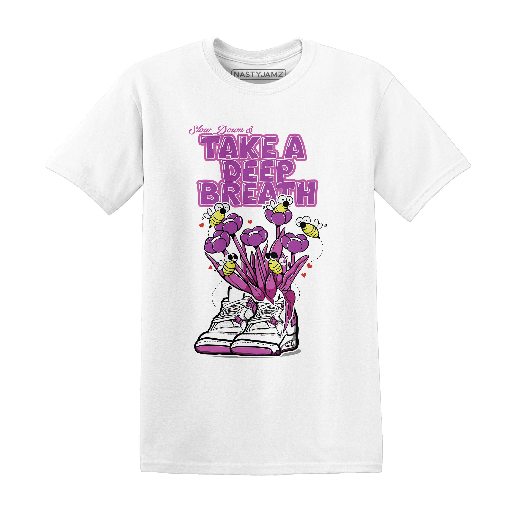 GS Hyper Violet 4s T Shirt Match Bee Sneaker - NastyJamz