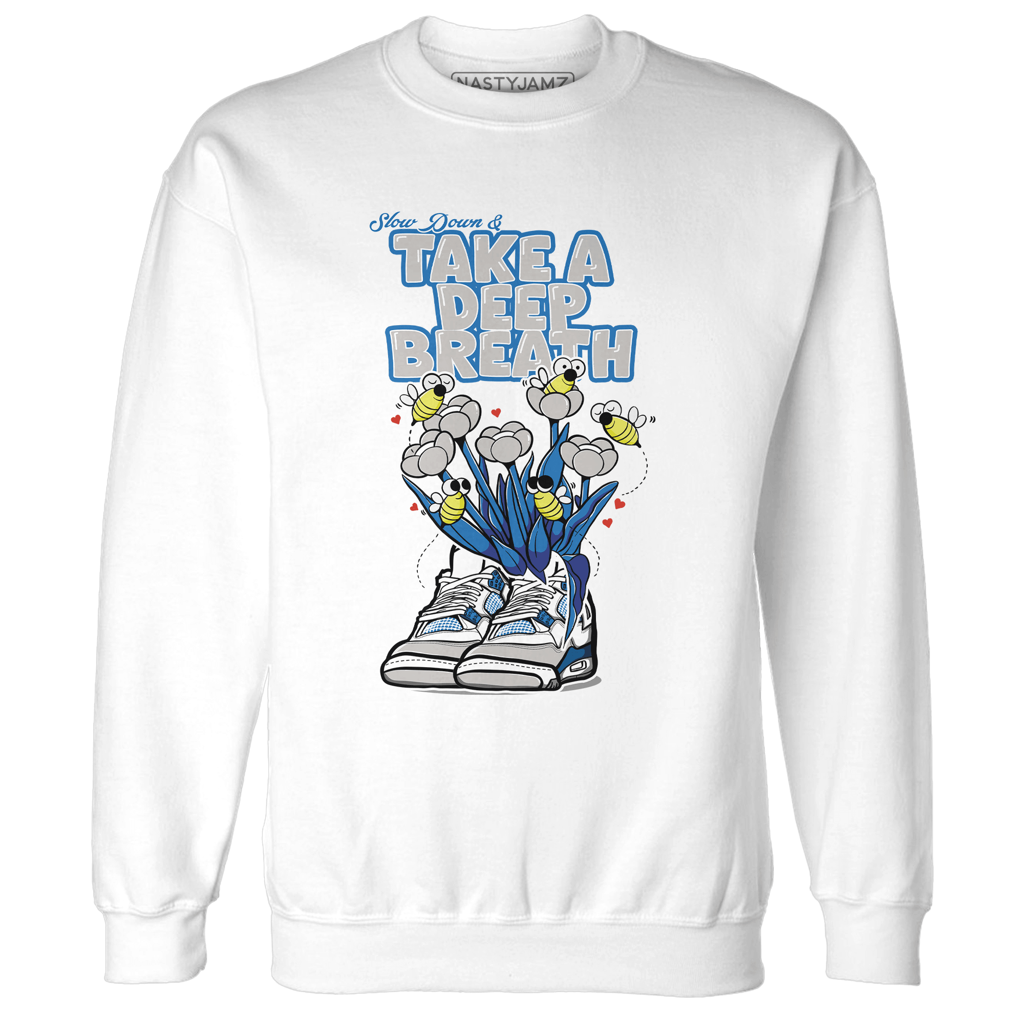 Industrial Blue 4s Sweatshirt Match Bee Sneaker - NastyJamz