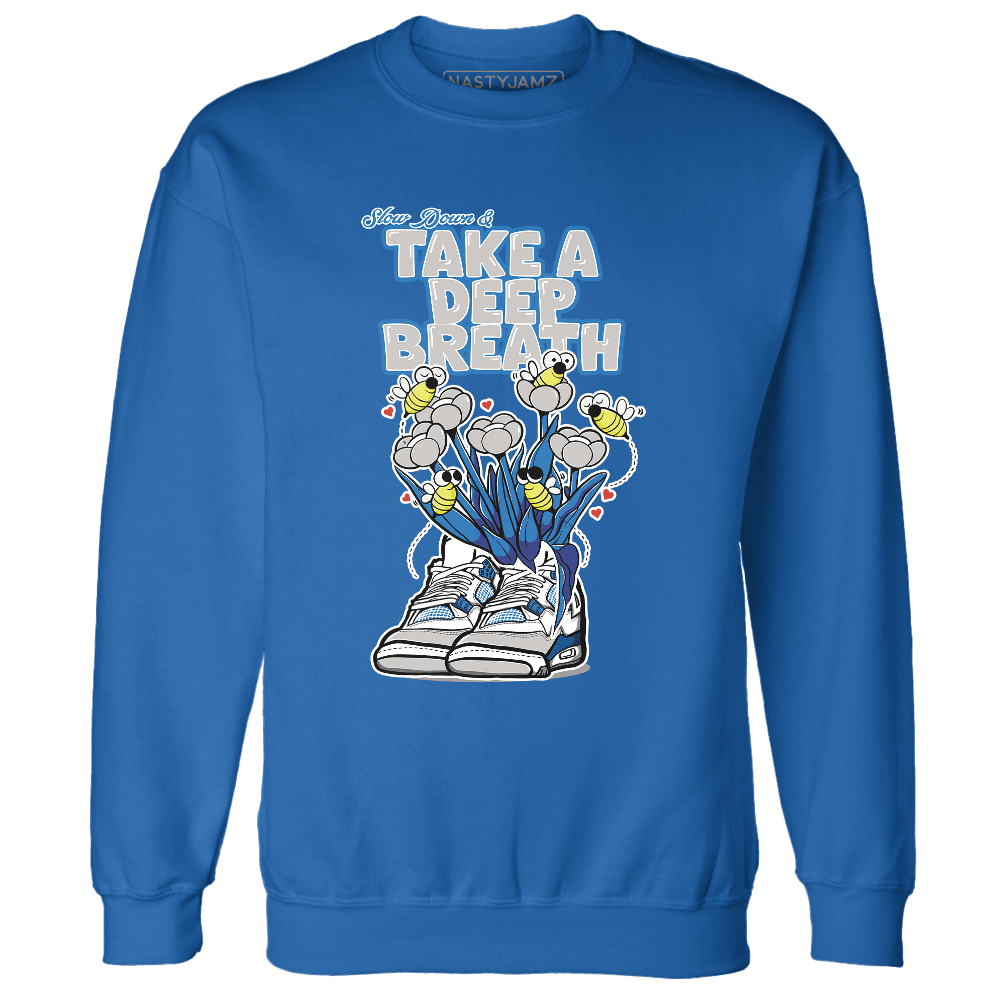 Industrial Blue 4s Sweatshirt Match Bee Sneaker - NastyJamz