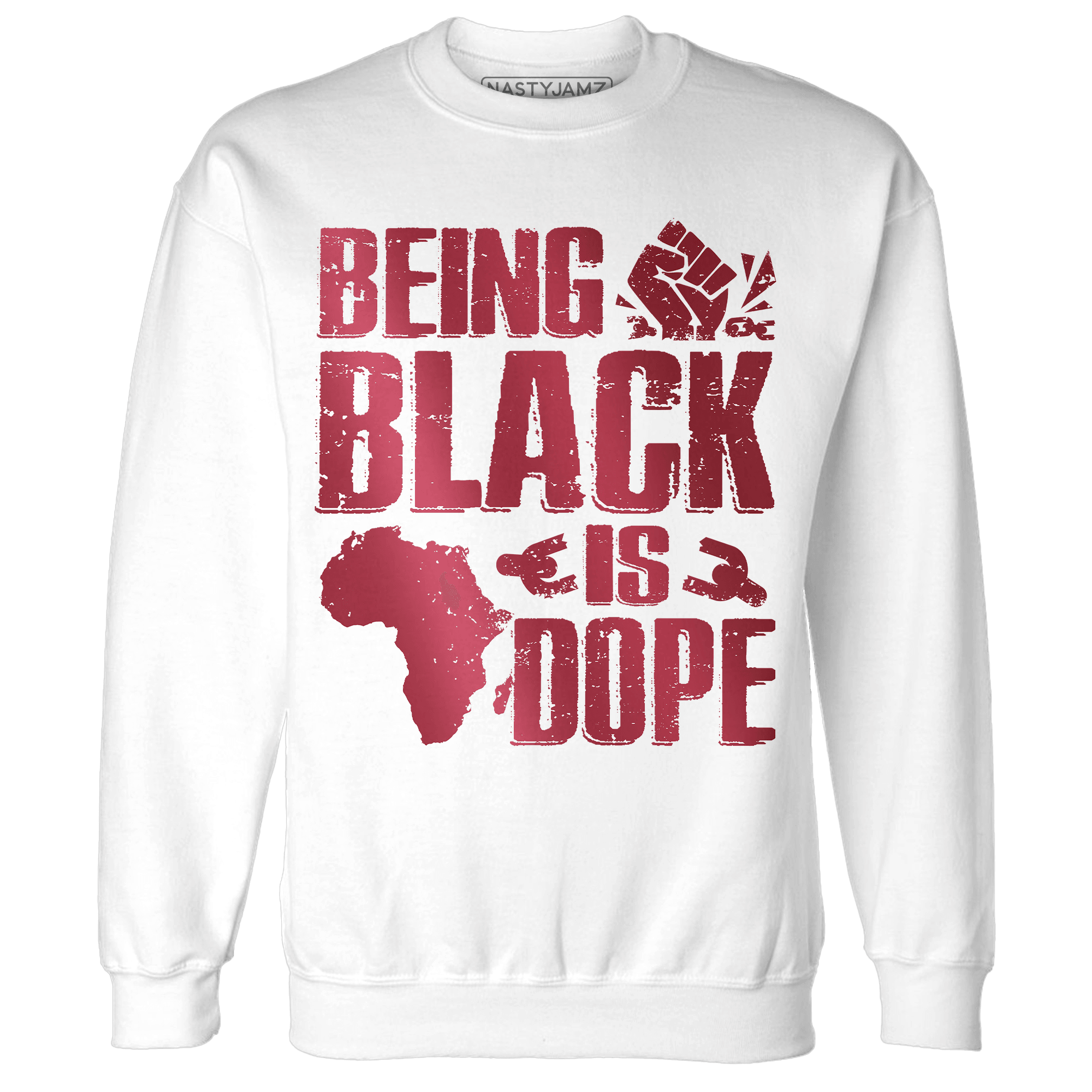 High 85 Metallic Burgundy 1s Sweatshirt Match Being Black Is Dope - NastyJamz