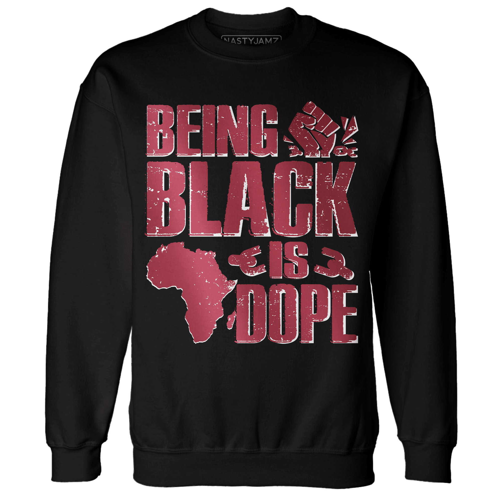 High 85 Metallic Burgundy 1s Sweatshirt Match Being Black Is Dope - NastyJamz