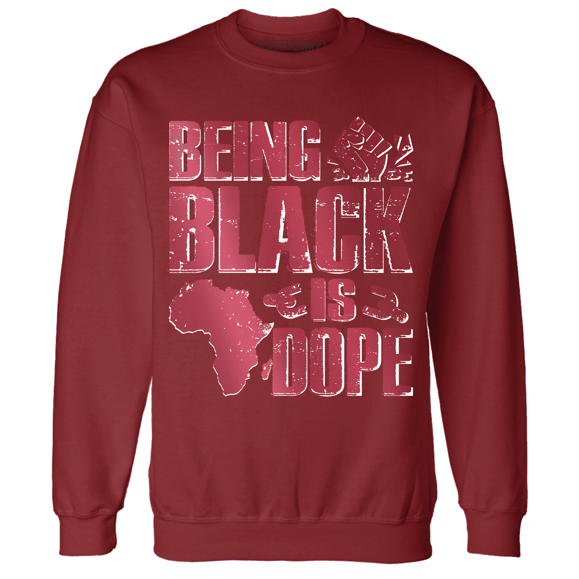High 85 Metallic Burgundy 1s Sweatshirt Match Being Black Is Dope - NastyJamz