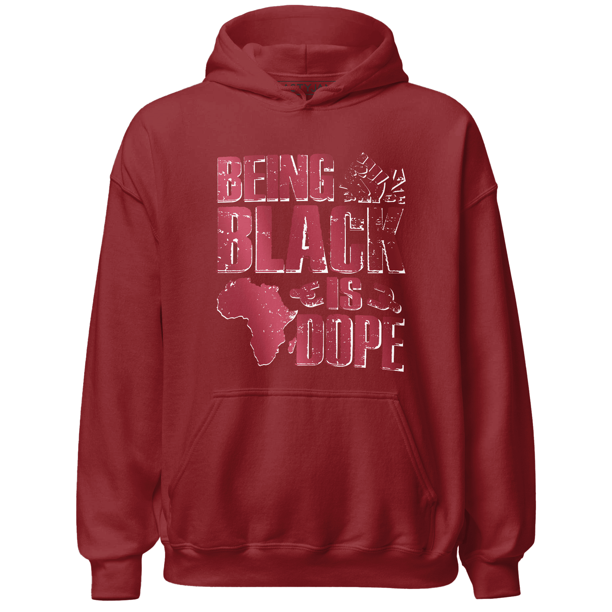 High 85 Metallic Burgundy 1s Hoodie Match Being Black Is Dope - NastyJamz