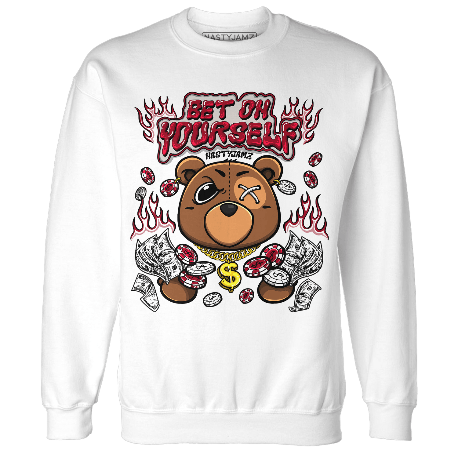 Retro Red Taxi 12s Sweatshirt Match Bet On Yourself BER - NastyJamz