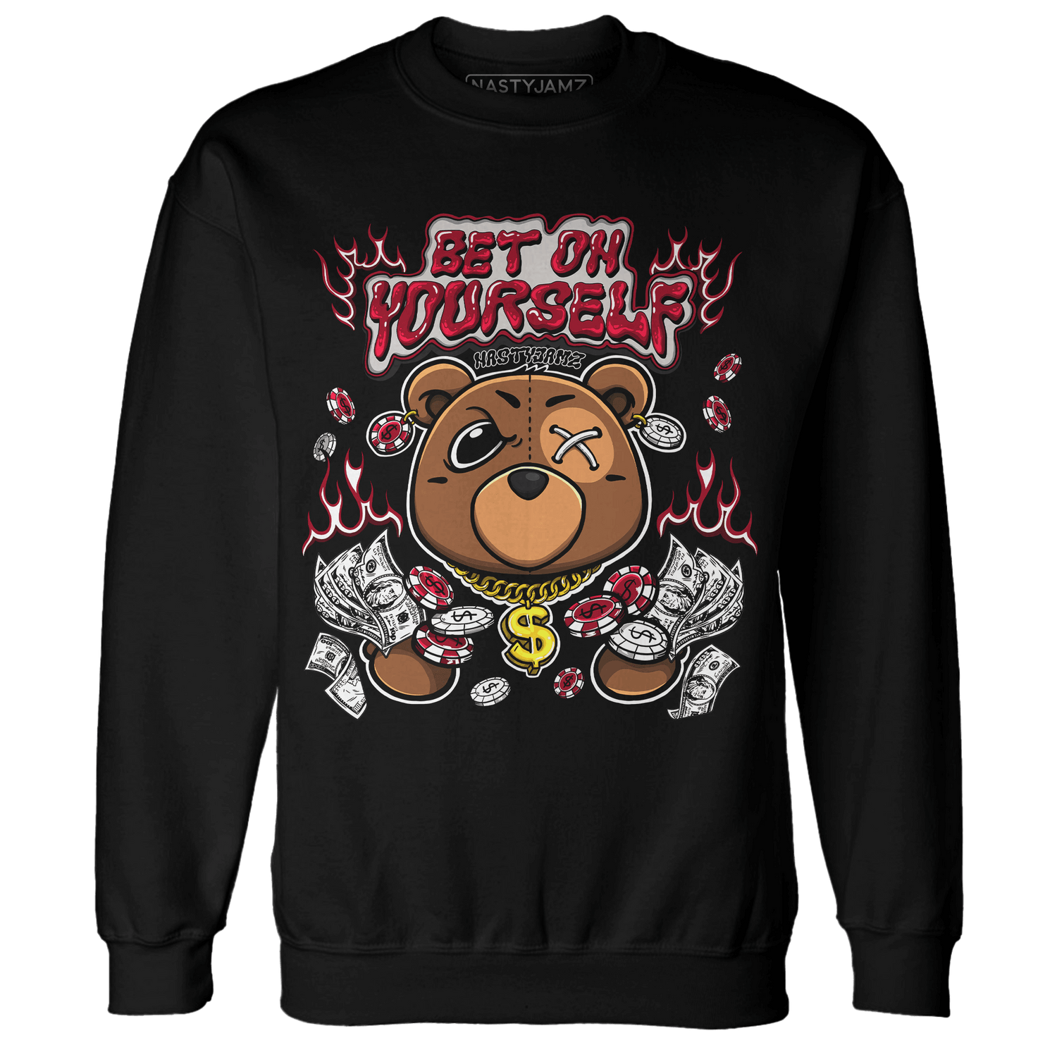 Retro Red Taxi 12s Sweatshirt Match Bet On Yourself BER - NastyJamz