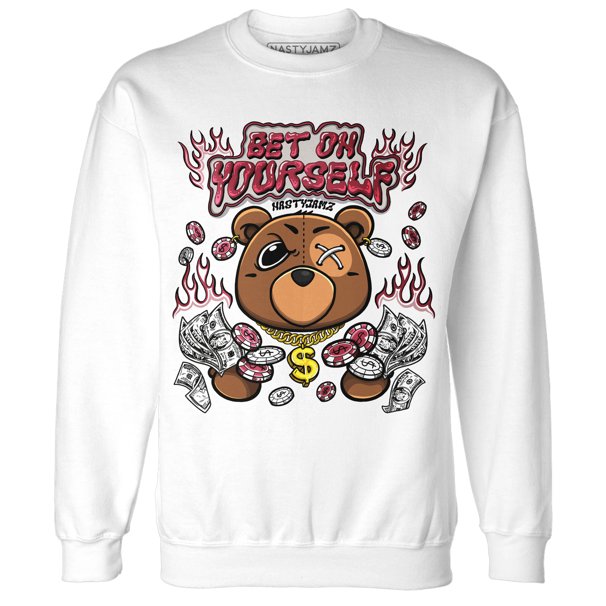 High 85 Metallic Burgundy 1s Sweatshirt Match Bet On Yourself BER - NastyJamz