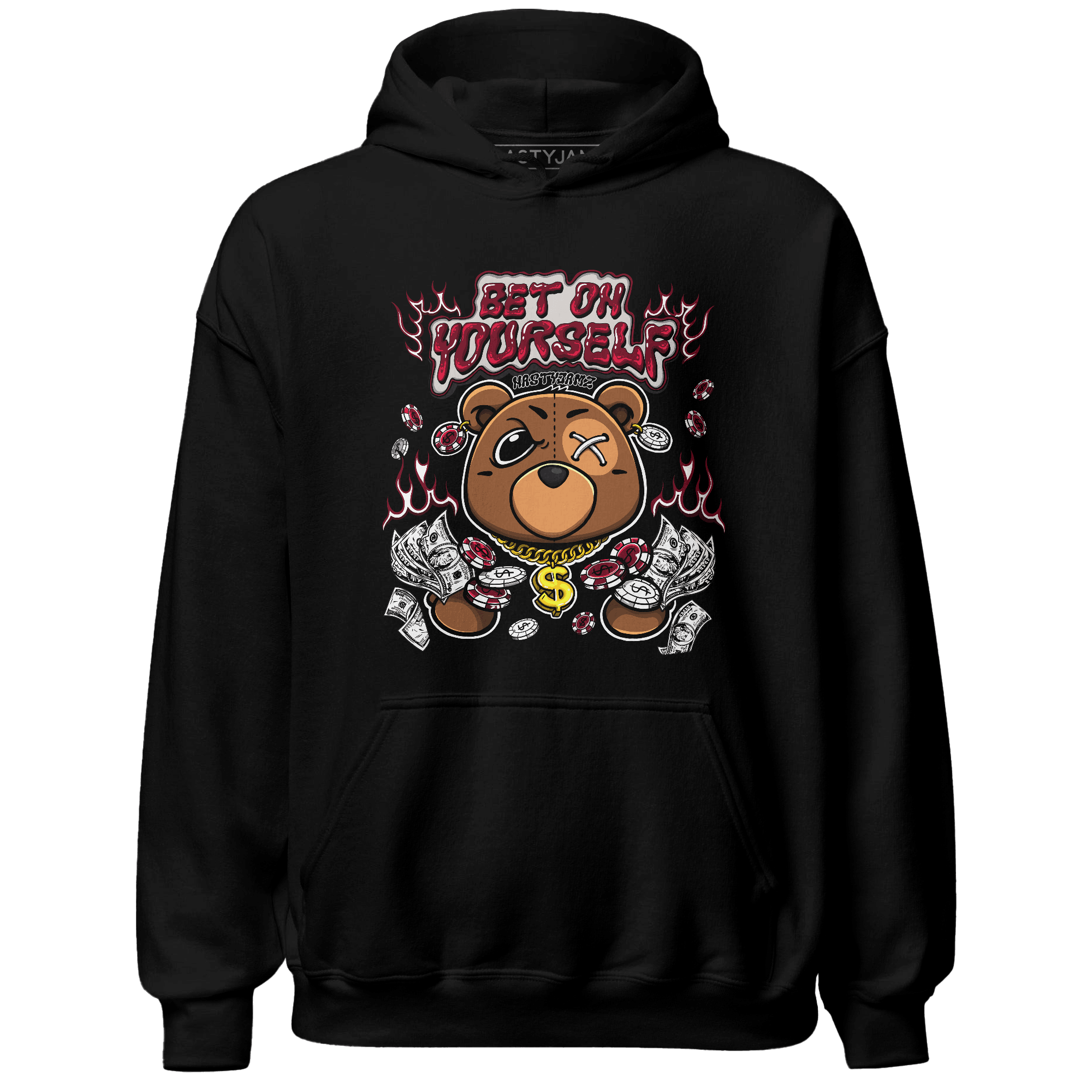 High White Team Red 1s Hoodie Match Bet On Yourself BER - NastyJamz