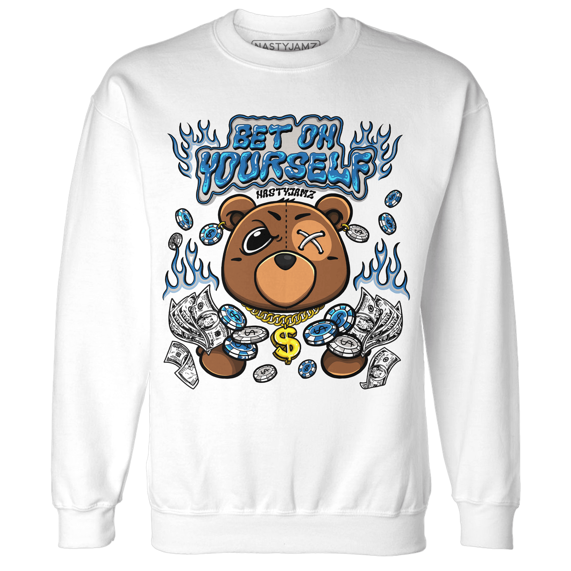 Industrial Blue 4s Sweatshirt Match Bet On Yourself BER - NastyJamz