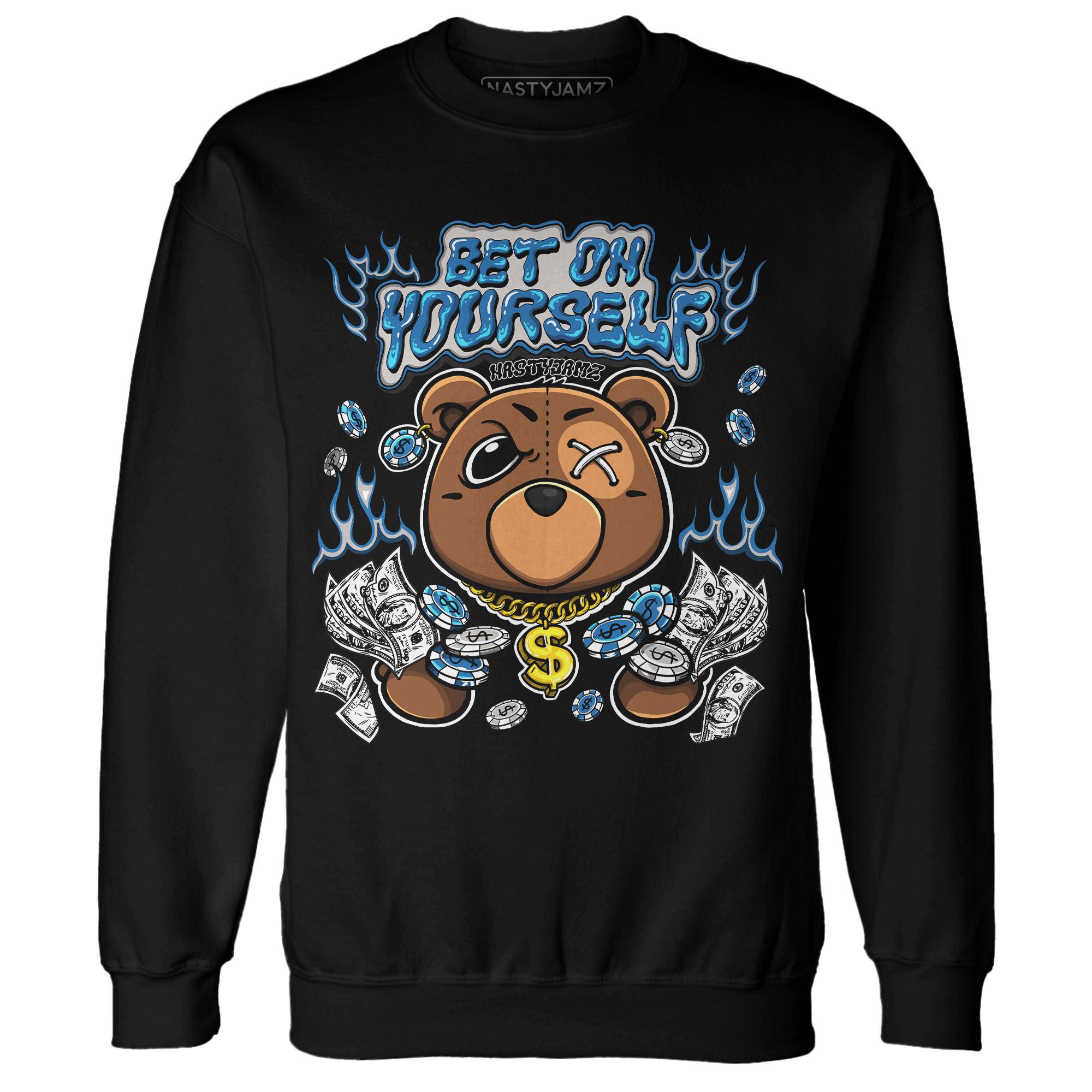 Industrial Blue 4s Sweatshirt Match Bet On Yourself BER - NastyJamz
