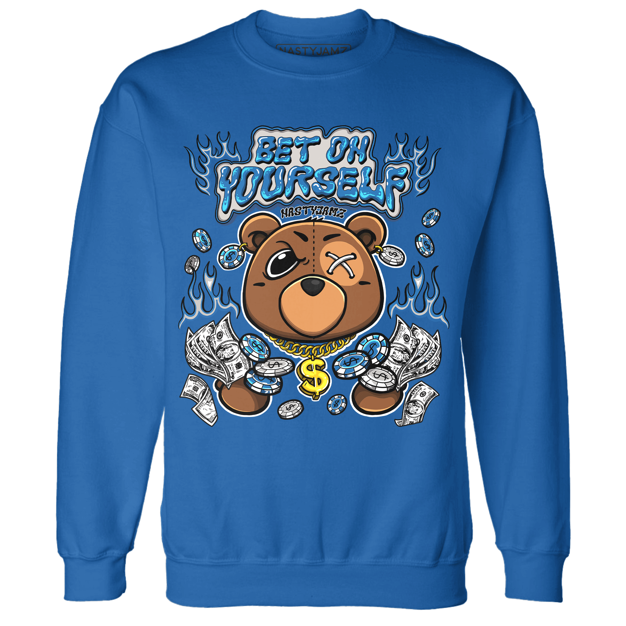 Industrial Blue 4s Sweatshirt Match Bet On Yourself BER - NastyJamz