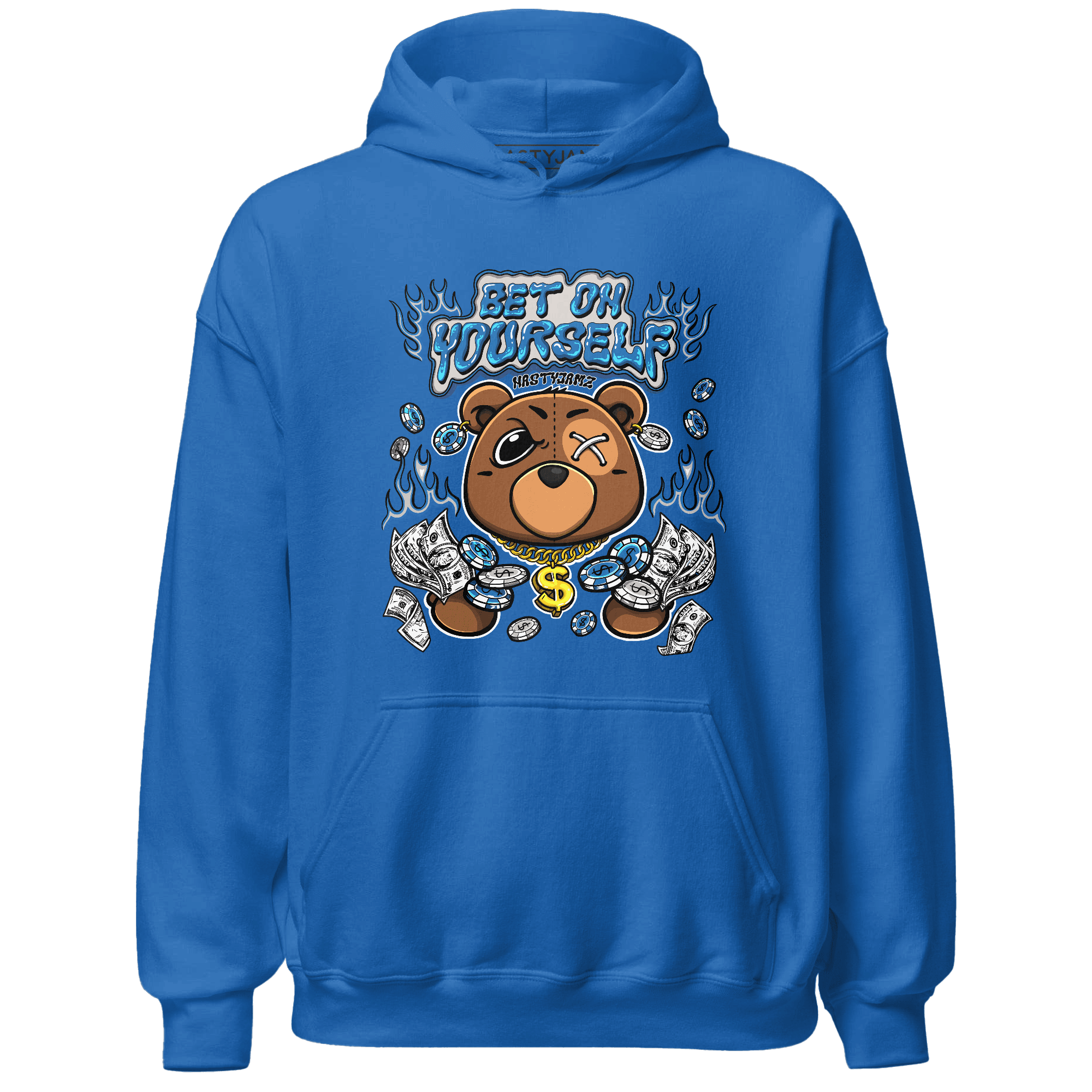 Industrial Blue 4s Hoodie Match Bet On Yourself BER - NastyJamz