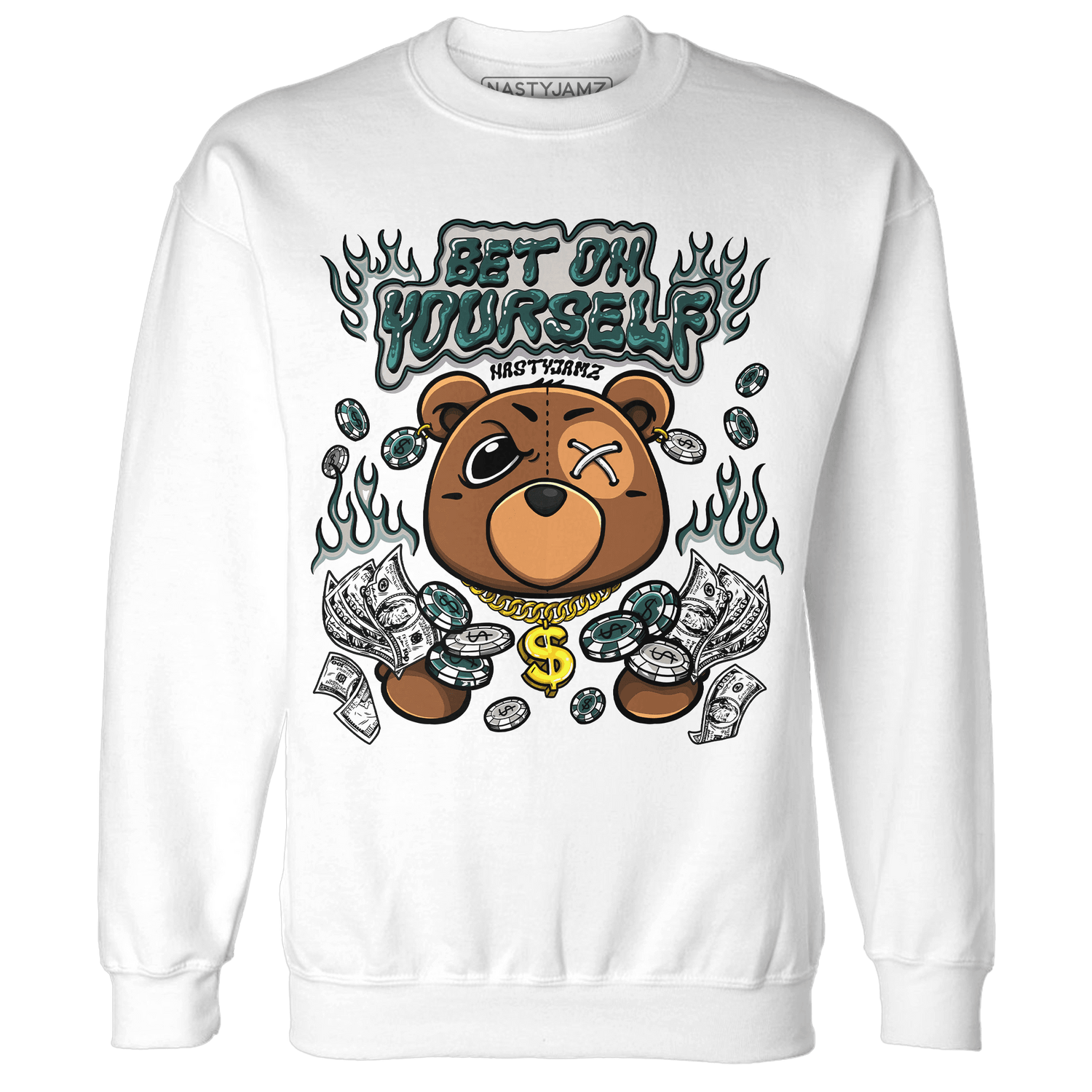 Oxidized Green 4s Sweatshirt Match Bet On Yourself BER - NastyJamz