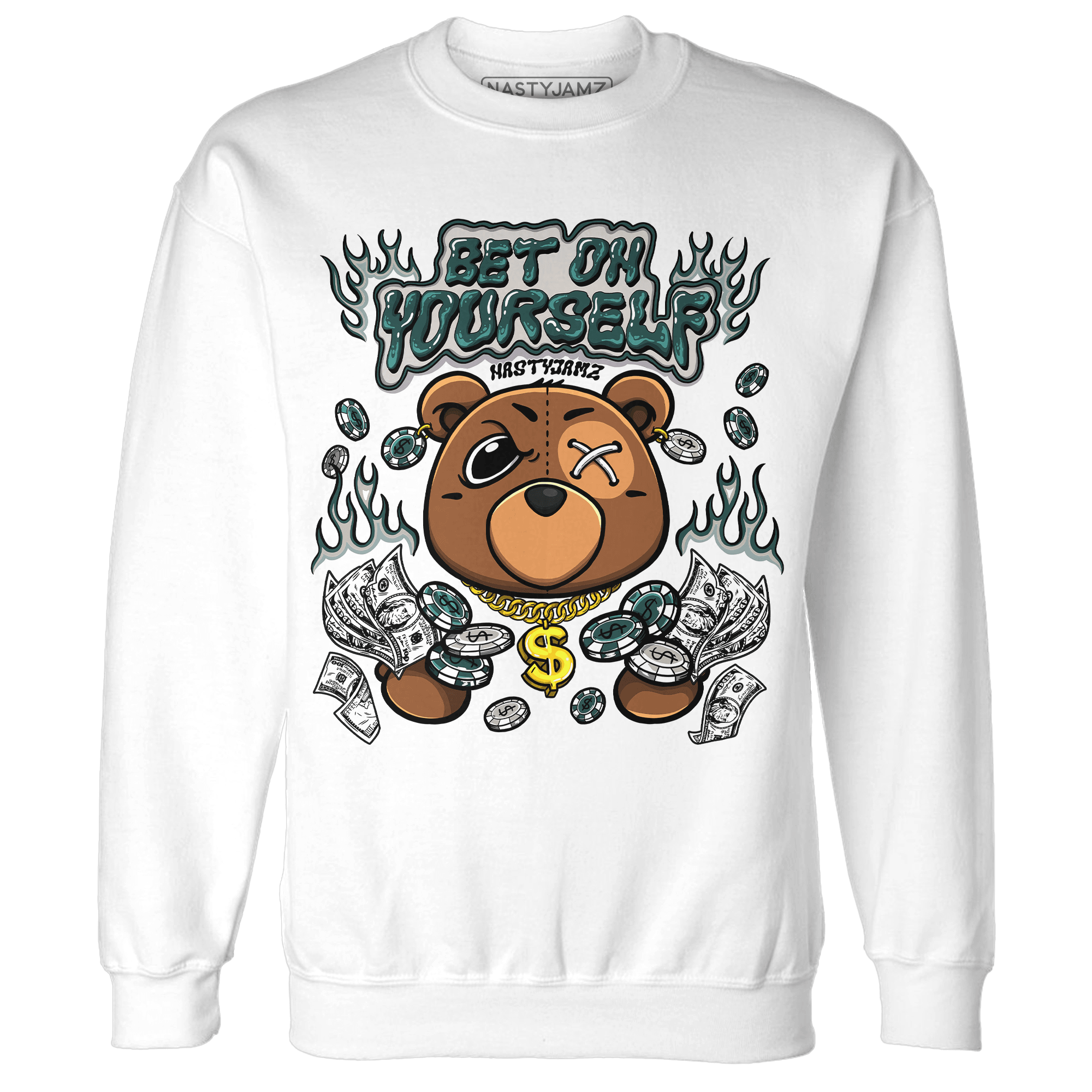 Oxidized Green 4s Sweatshirt Match Bet On Yourself BER - NastyJamz