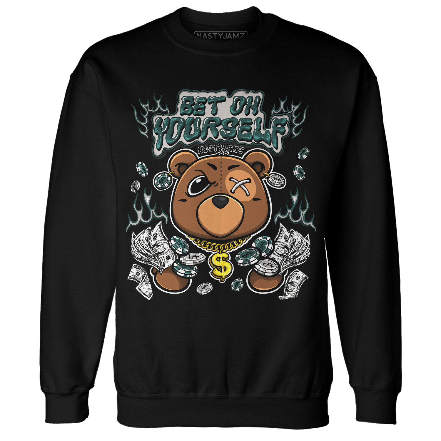 Oxidized Green 4s Sweatshirt Match Bet On Yourself BER - NastyJamz