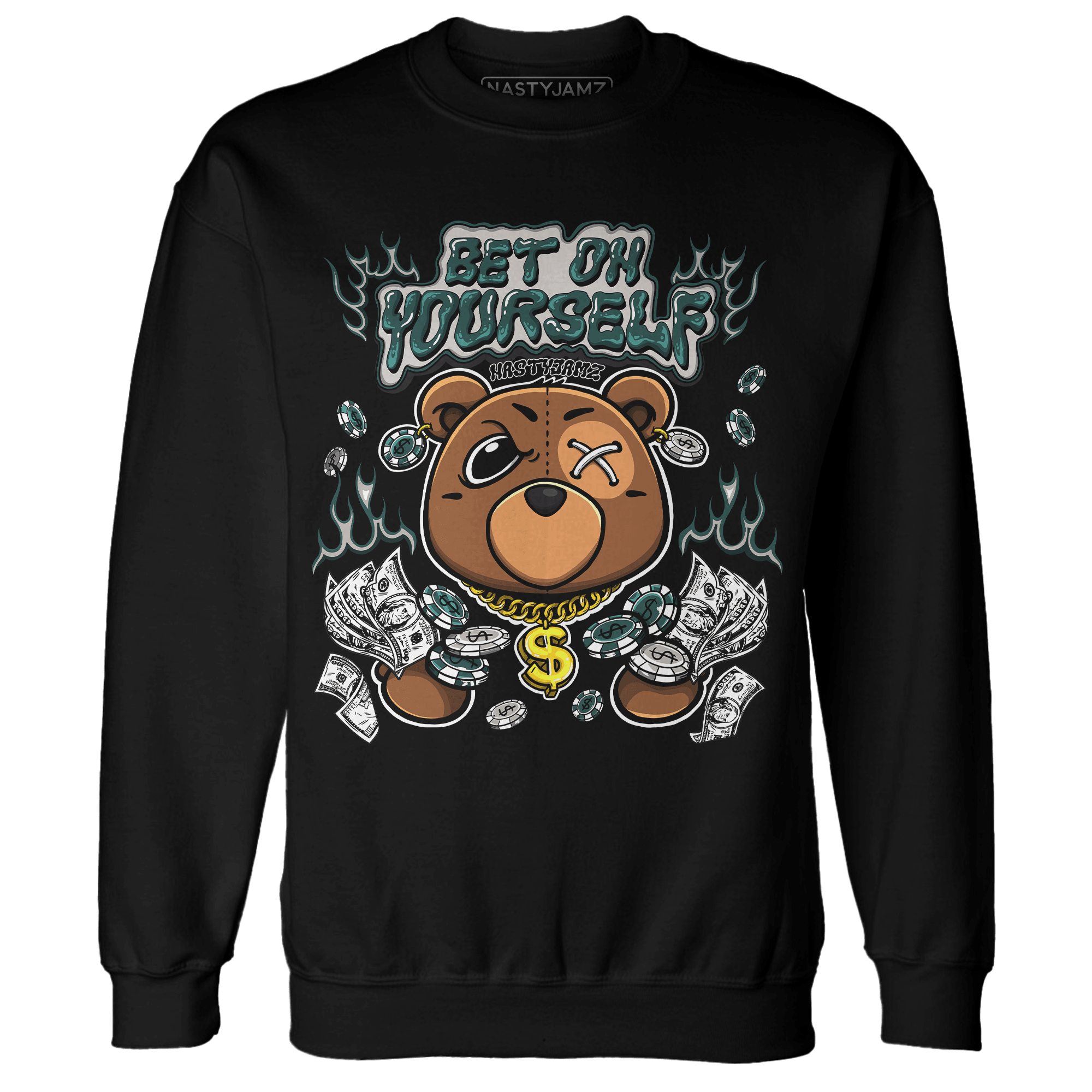 Oxidized Green 4s Sweatshirt Match Bet On Yourself BER - NastyJamz
