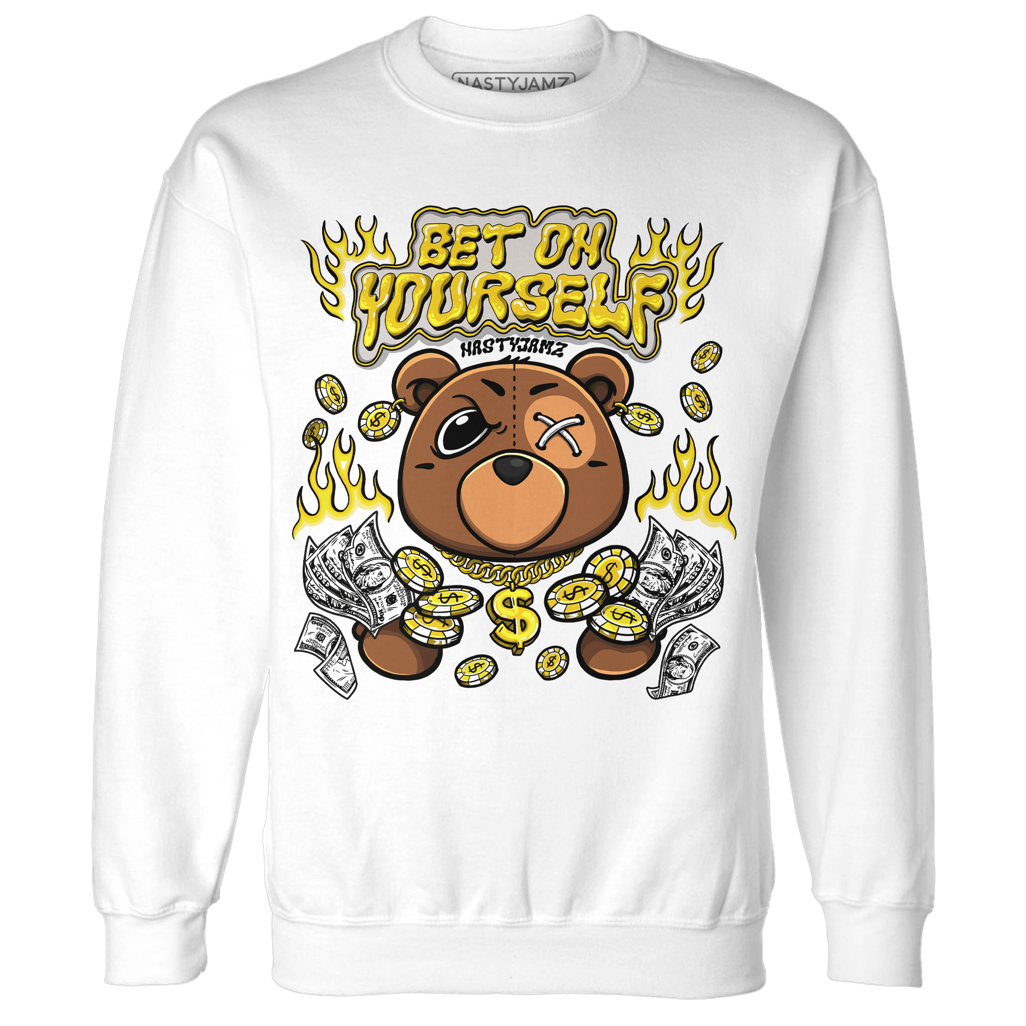 Vivid Sulfur 4s Sweatshirt Match Bet On Yourself BER - NastyJamz