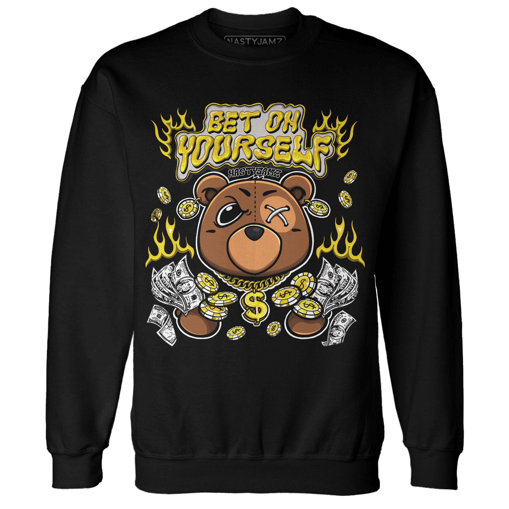 Vivid Sulfur 4s Sweatshirt Match Bet On Yourself BER - NastyJamz