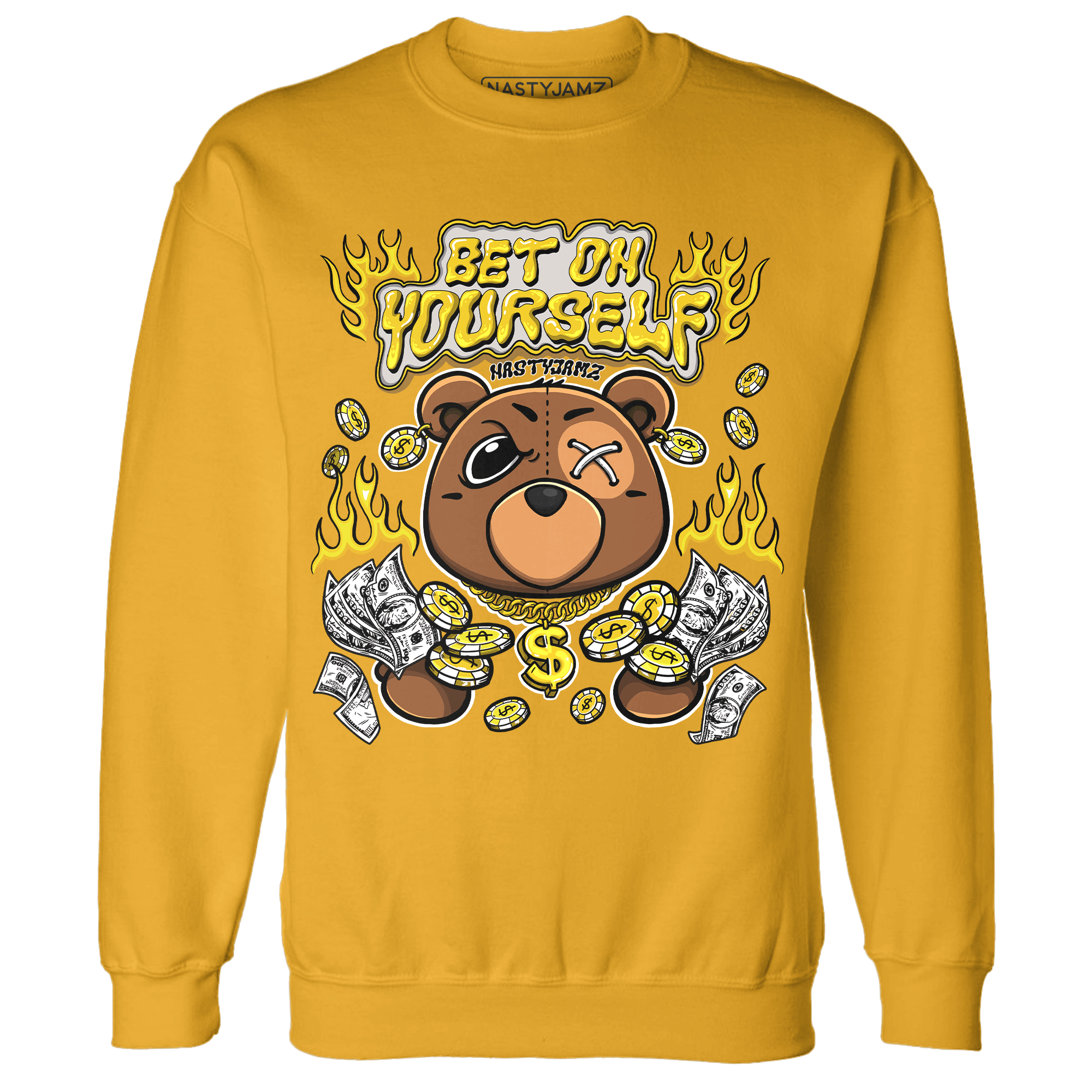 Vivid Sulfur 4s Sweatshirt Match Bet On Yourself BER - NastyJamz